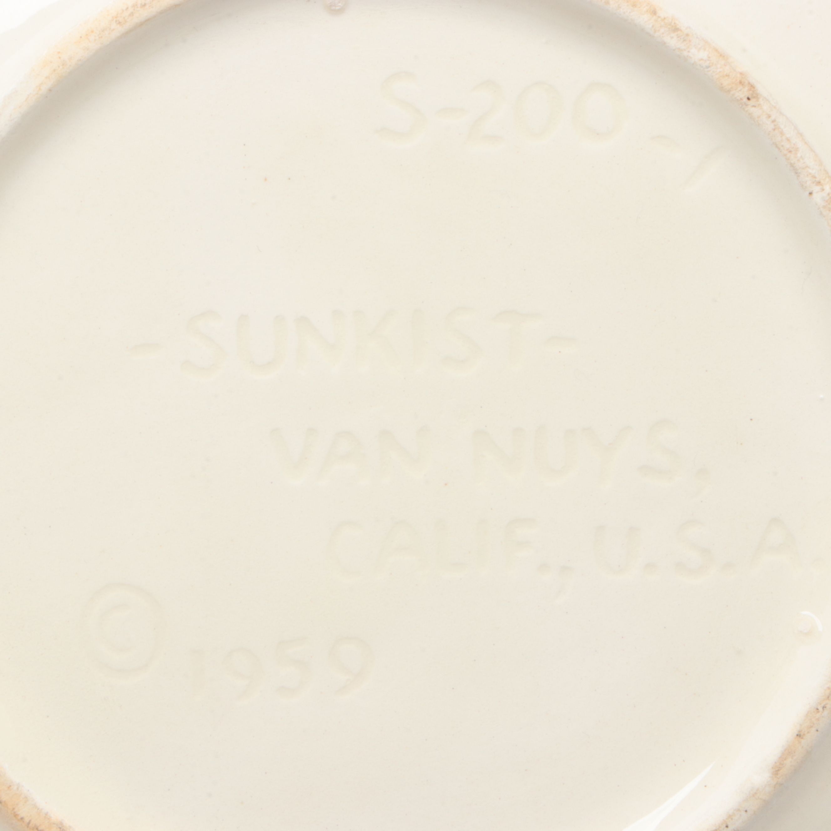 Vintage Sunkist Van Nuys Serving Set and Shakers in Autumn Themed White Ceramic