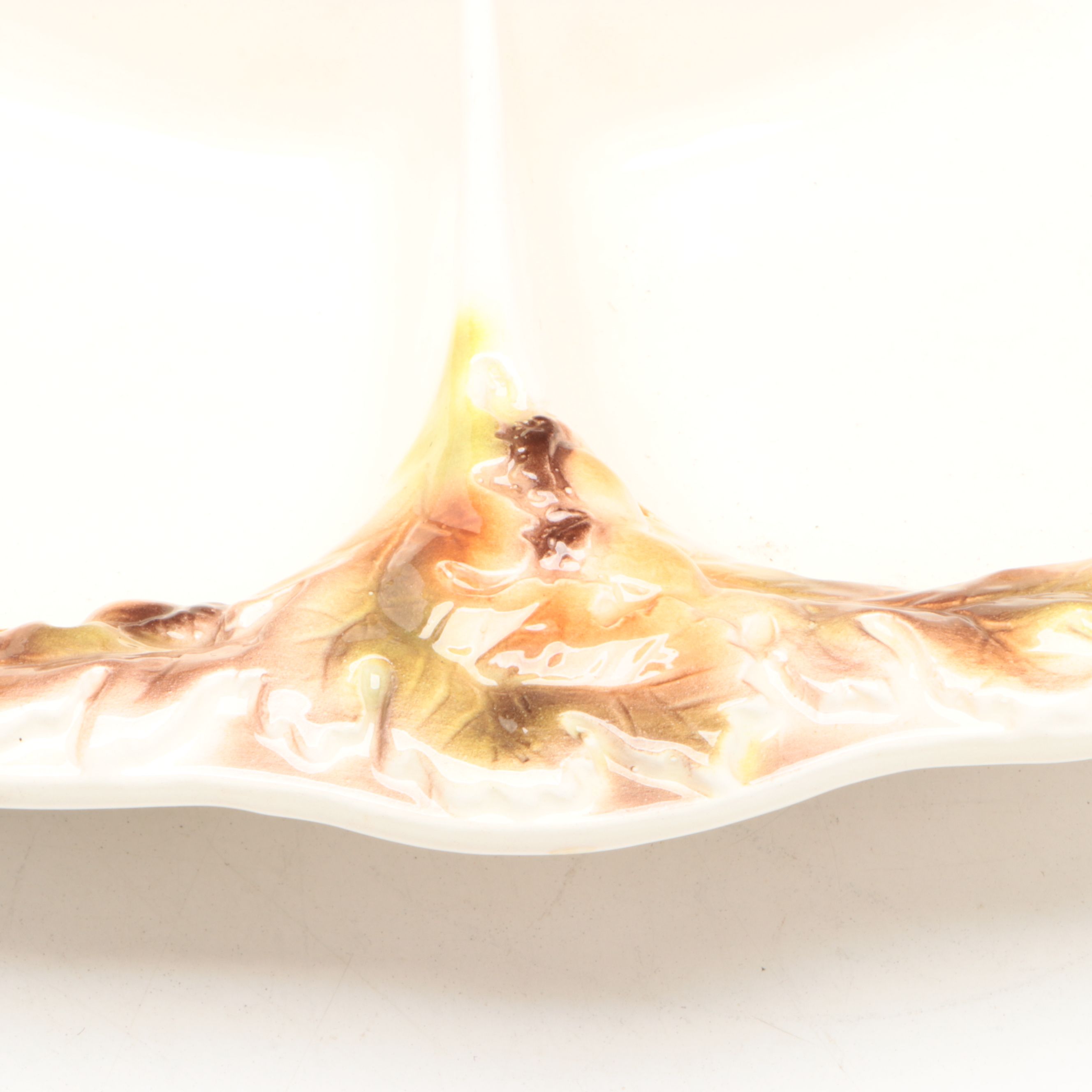 Vintage Sunkist Van Nuys Serving Set and Shakers in Autumn Themed White Ceramic