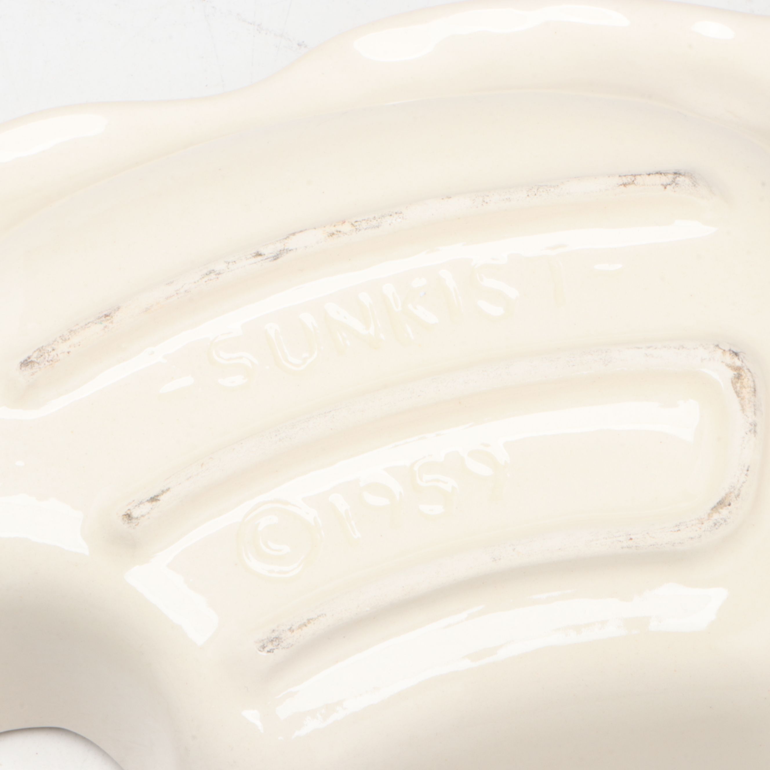 Vintage Sunkist Van Nuys Serving Set and Shakers in Autumn Themed White Ceramic