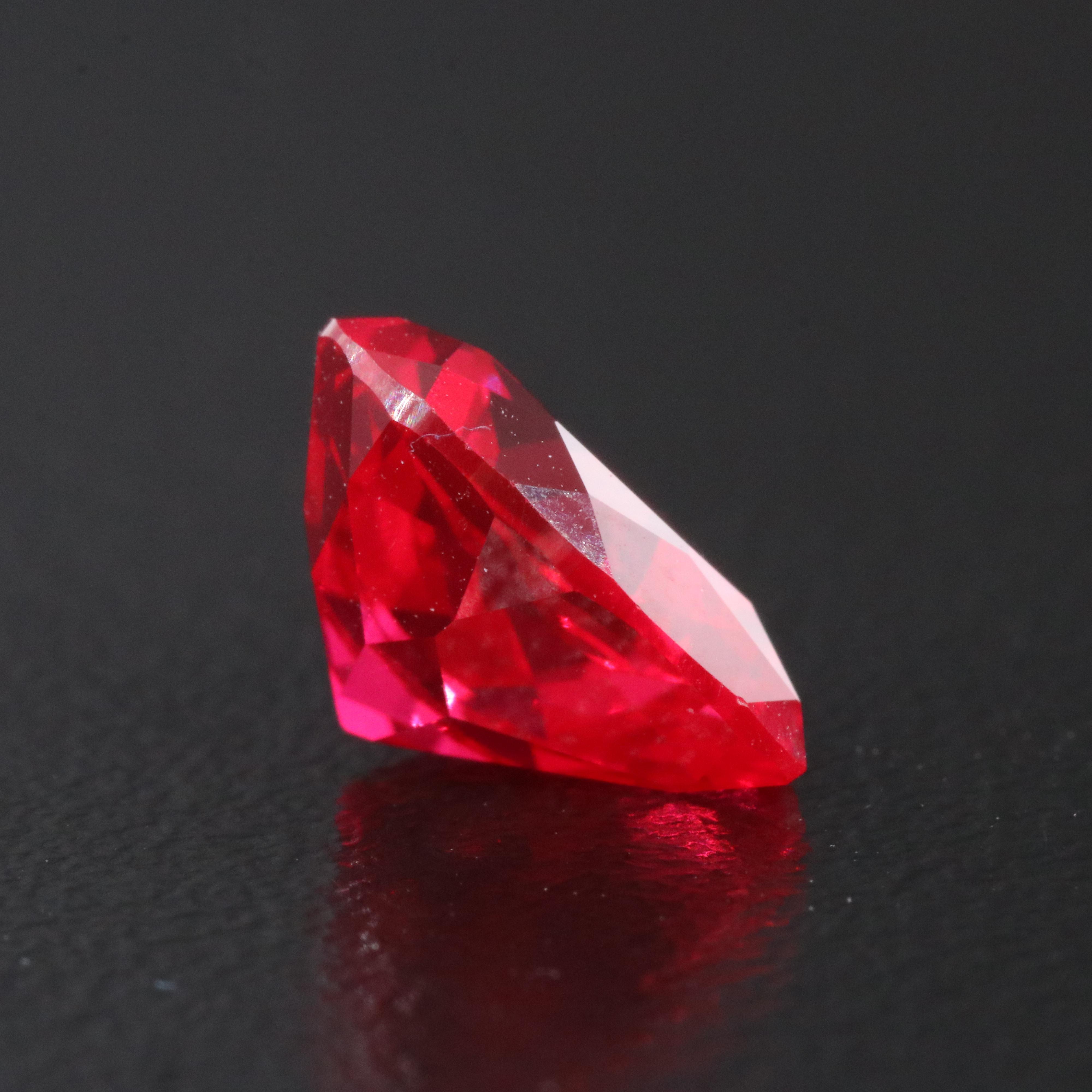 Loose 4.09 CT Lab Grown Ruby