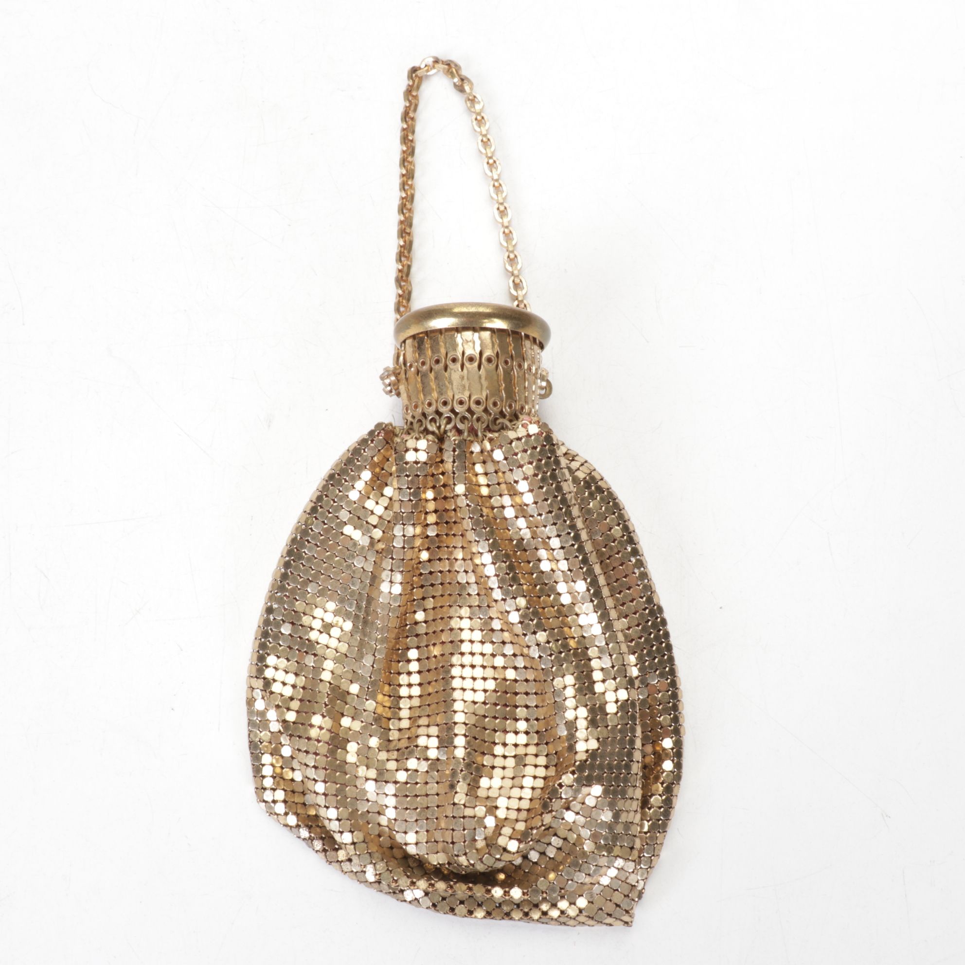 Whiting & Davis Gold Tone Mesh Accordion-Top Beggars Bag and More, Mid-20th C.