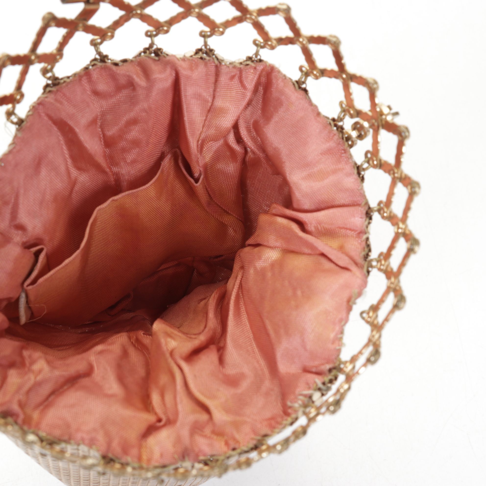 Whiting & Davis Gold Tone Mesh Accordion-Top Beggars Bag and More, Mid-20th C.