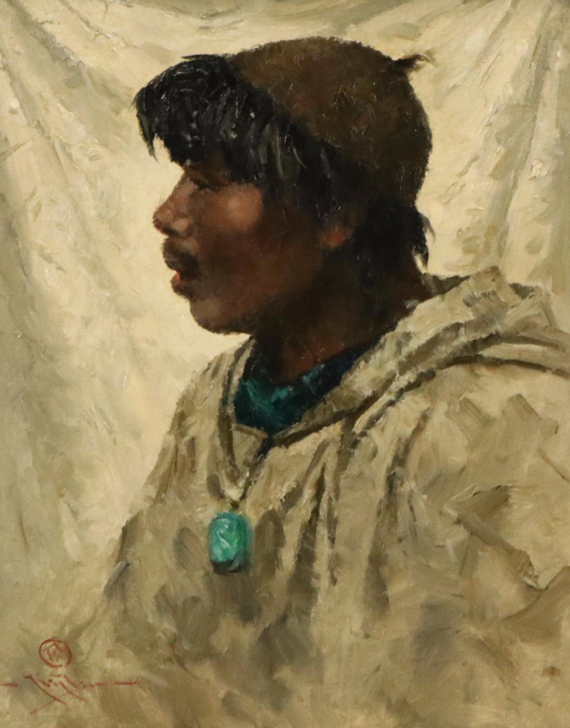 Eustace Paul Ziegler Oil Painting "King Island Eskimo"