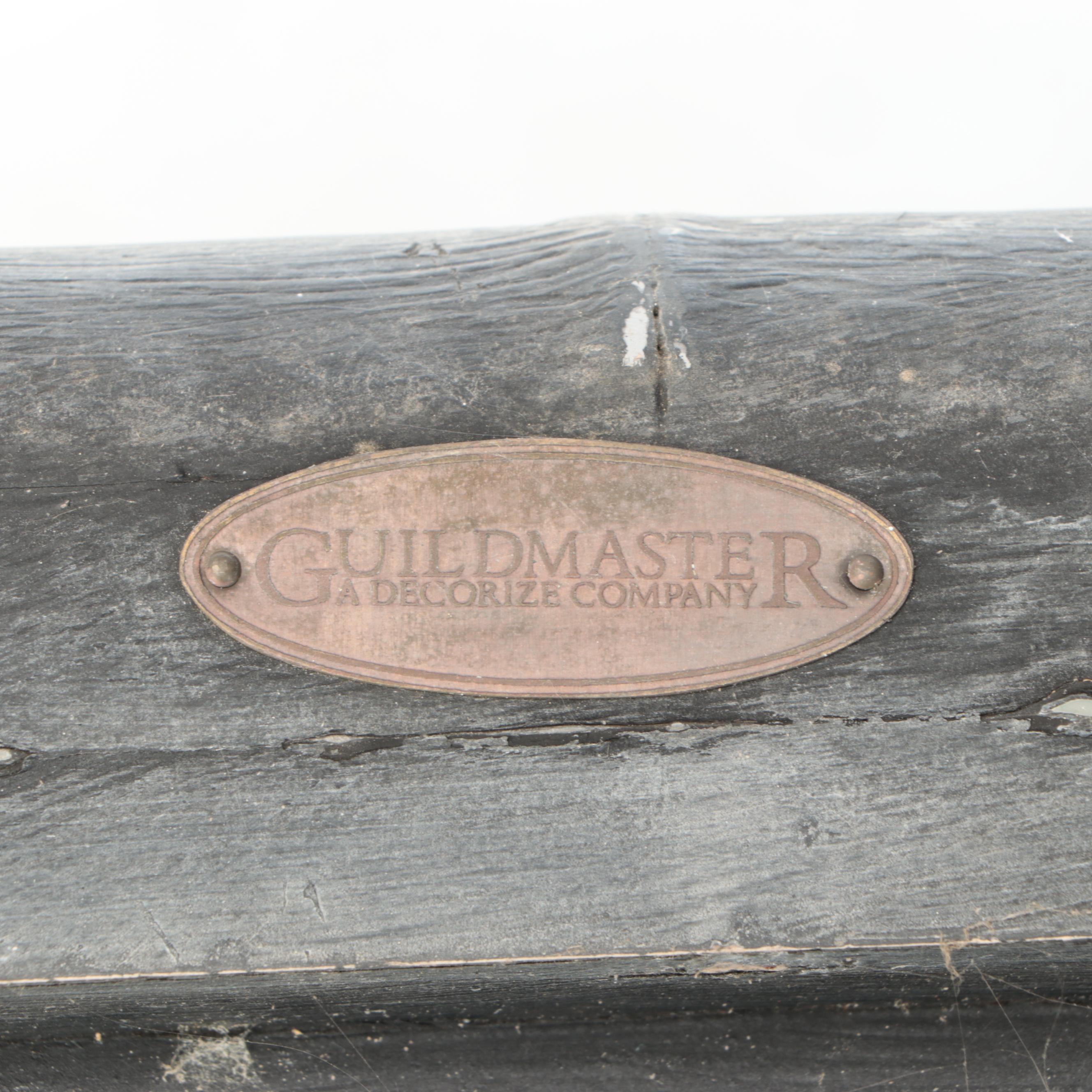 Pair of Guildmaster Brighton Pavilion Style Painted Rattan Wingback Chairs