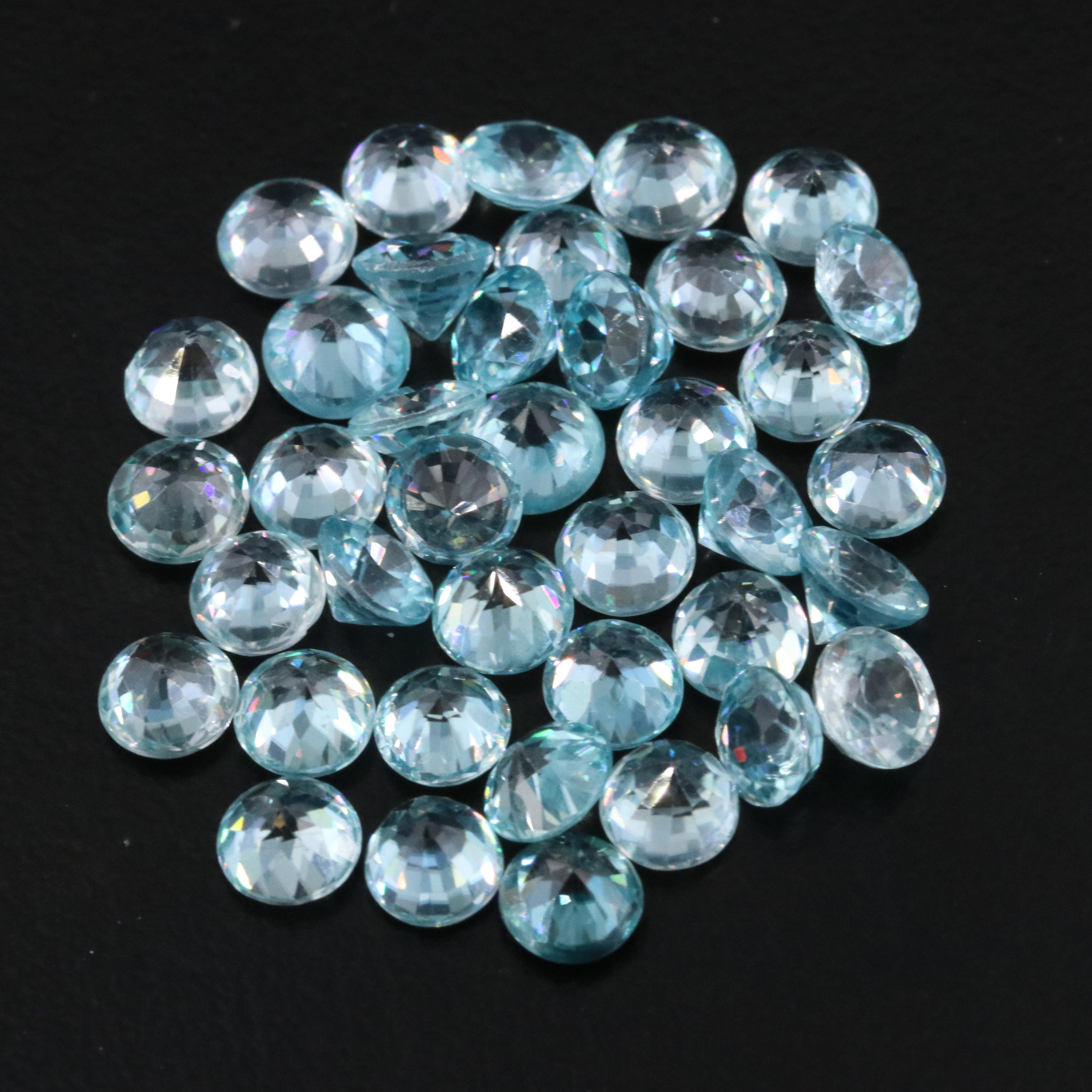 Loose 23.52 CTW Blue Zircon Lot