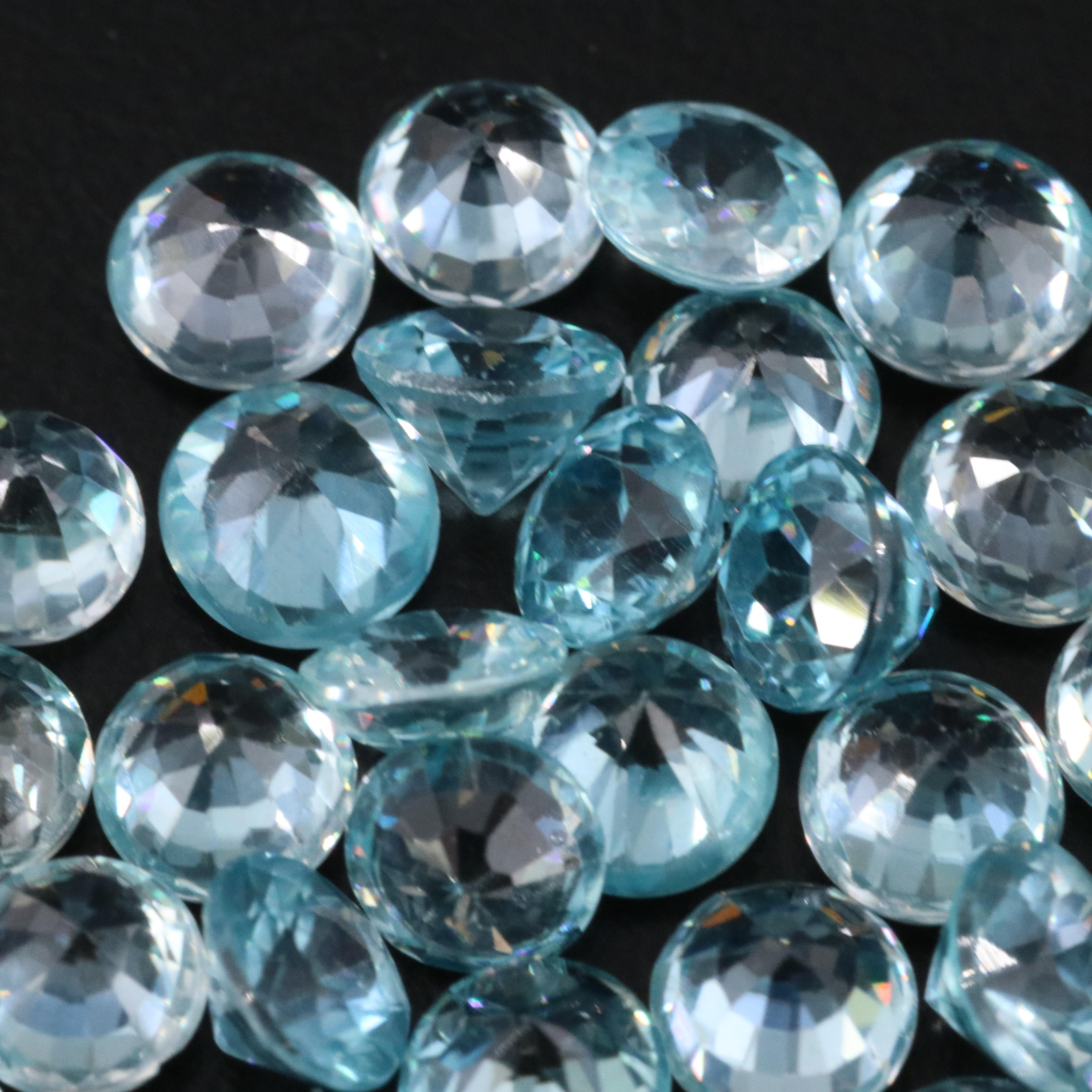 Loose 23.52 CTW Blue Zircon Lot