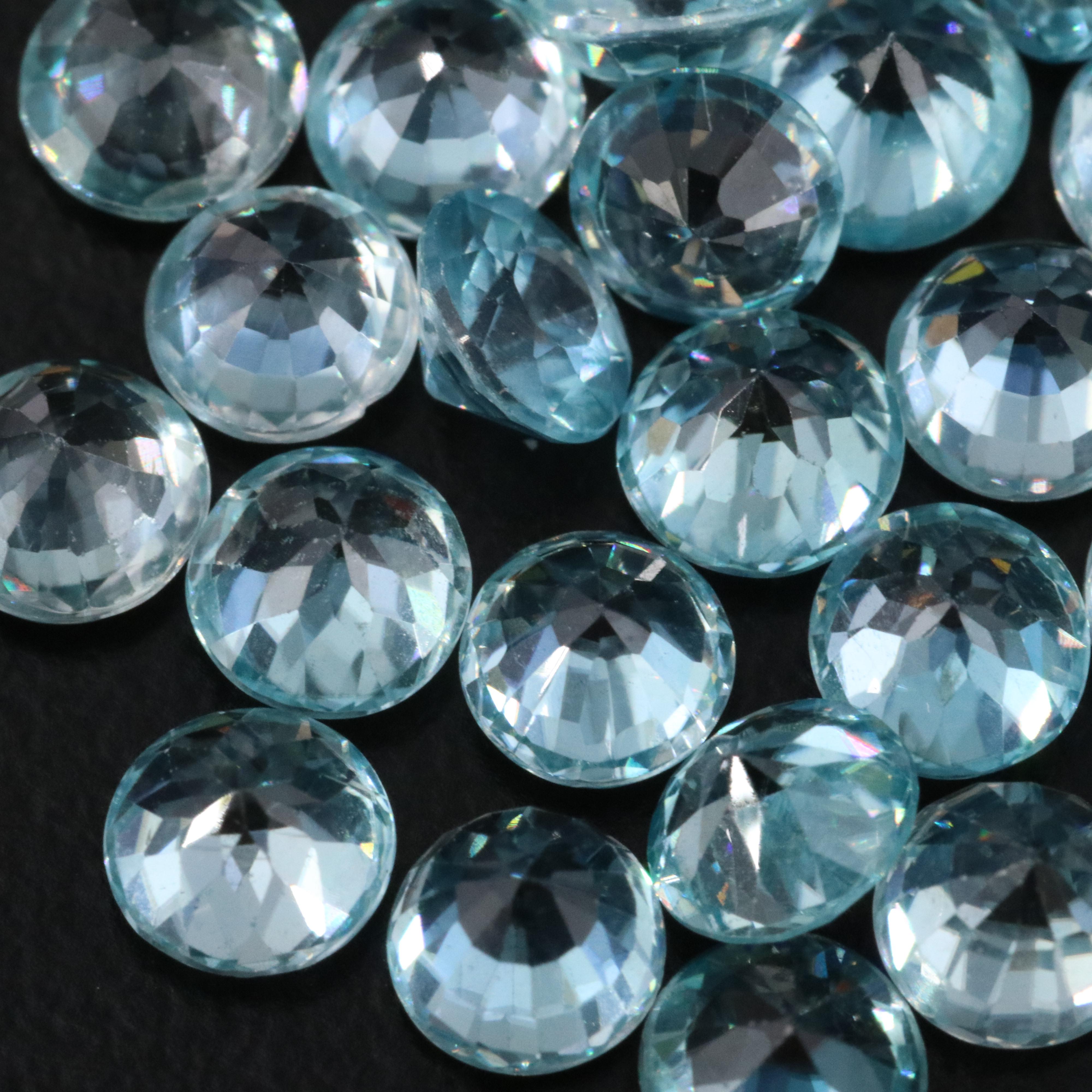 Loose 23.52 CTW Blue Zircon Lot