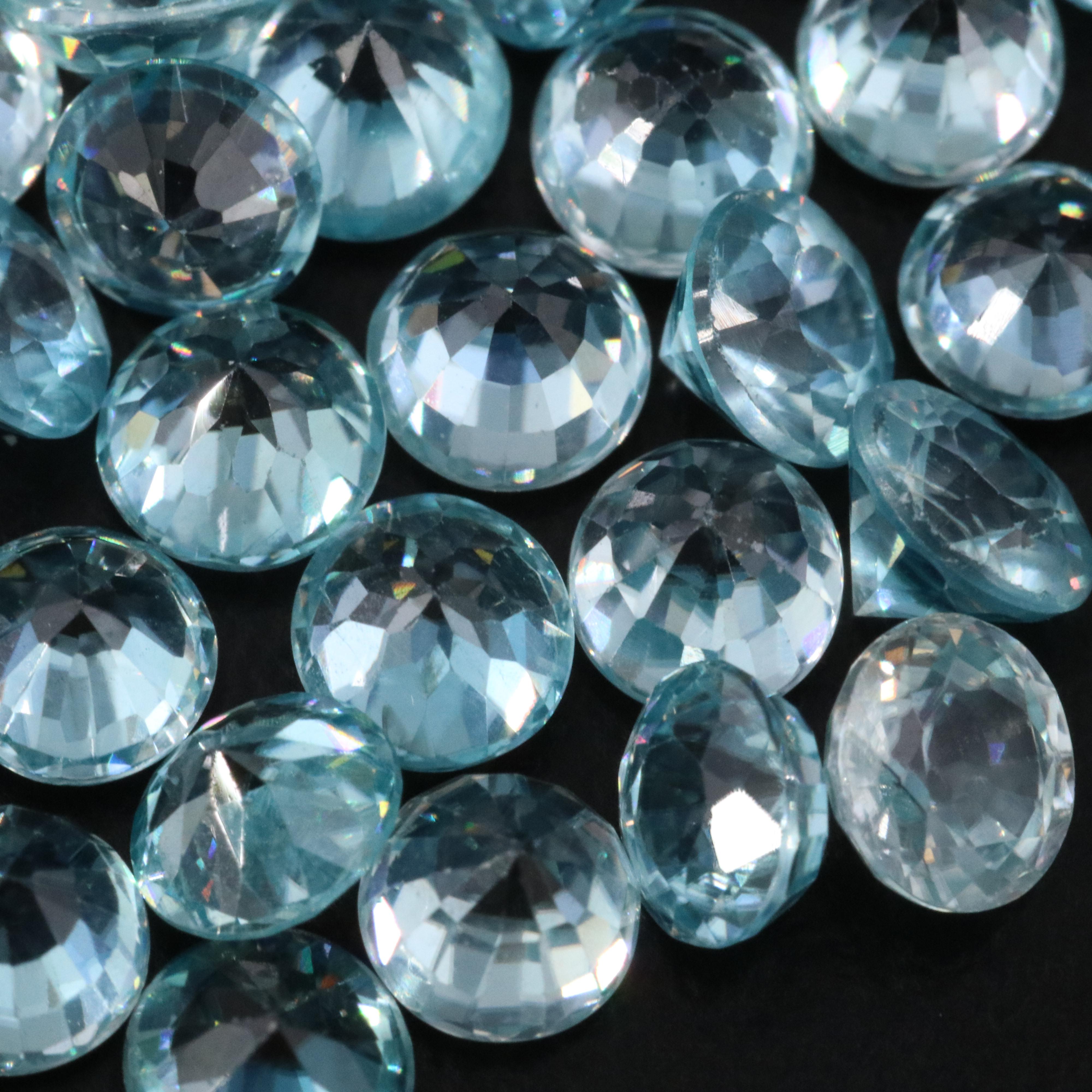 Loose 23.52 CTW Blue Zircon Lot