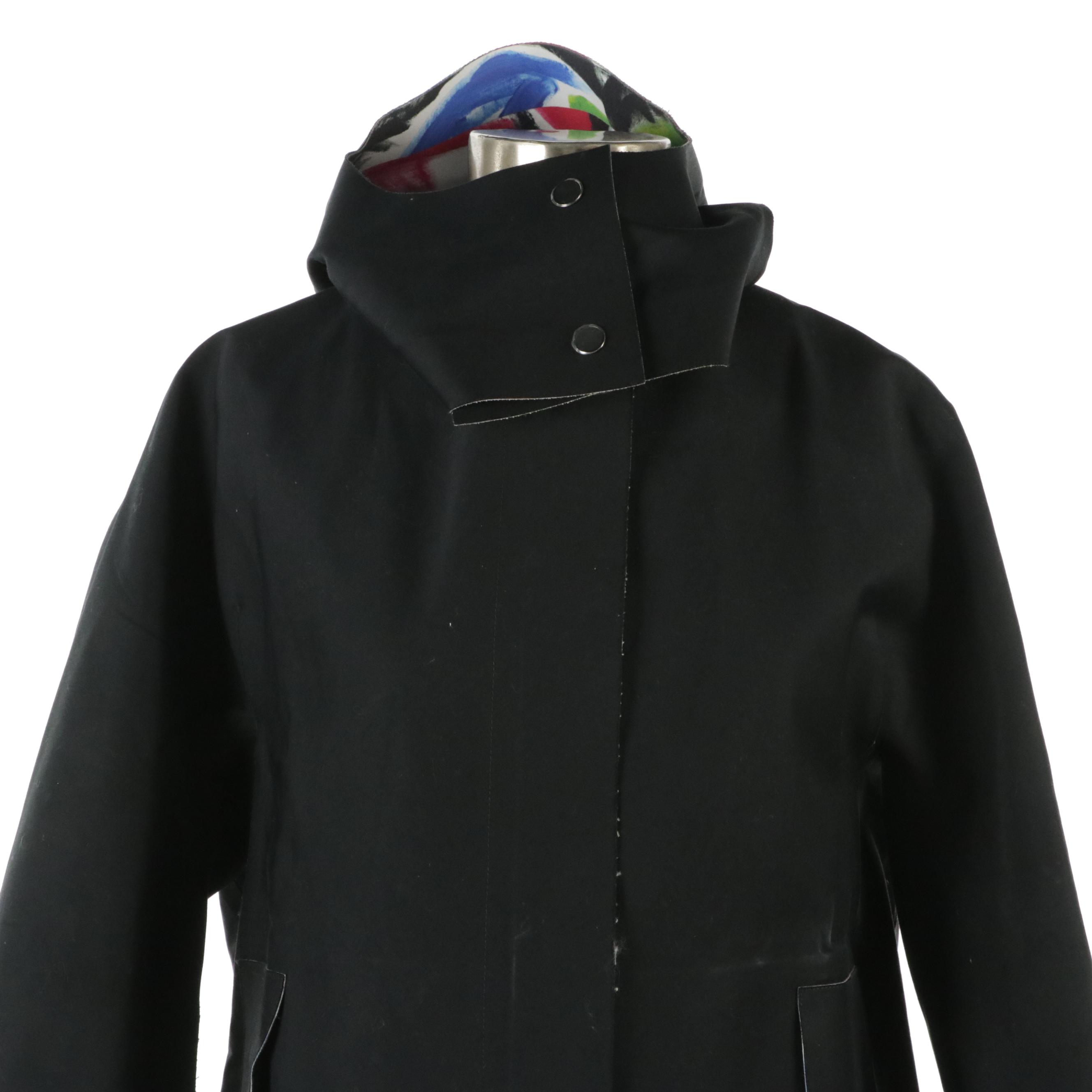 Marni Structured Cotton Jacket with Colorful Abstract Lining