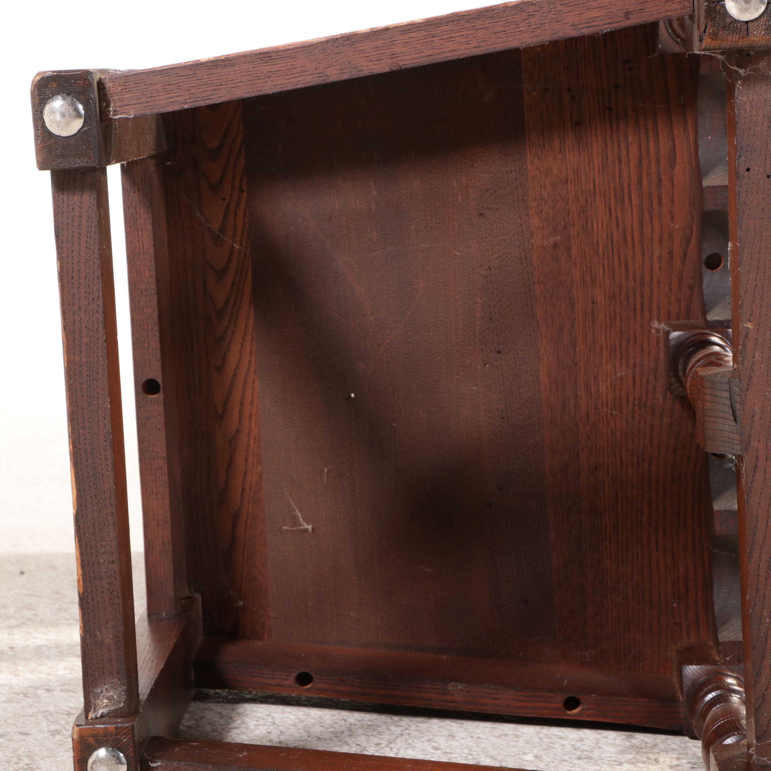 Seven Piece Tudor Style Oak Dining Set, Early 20th Century