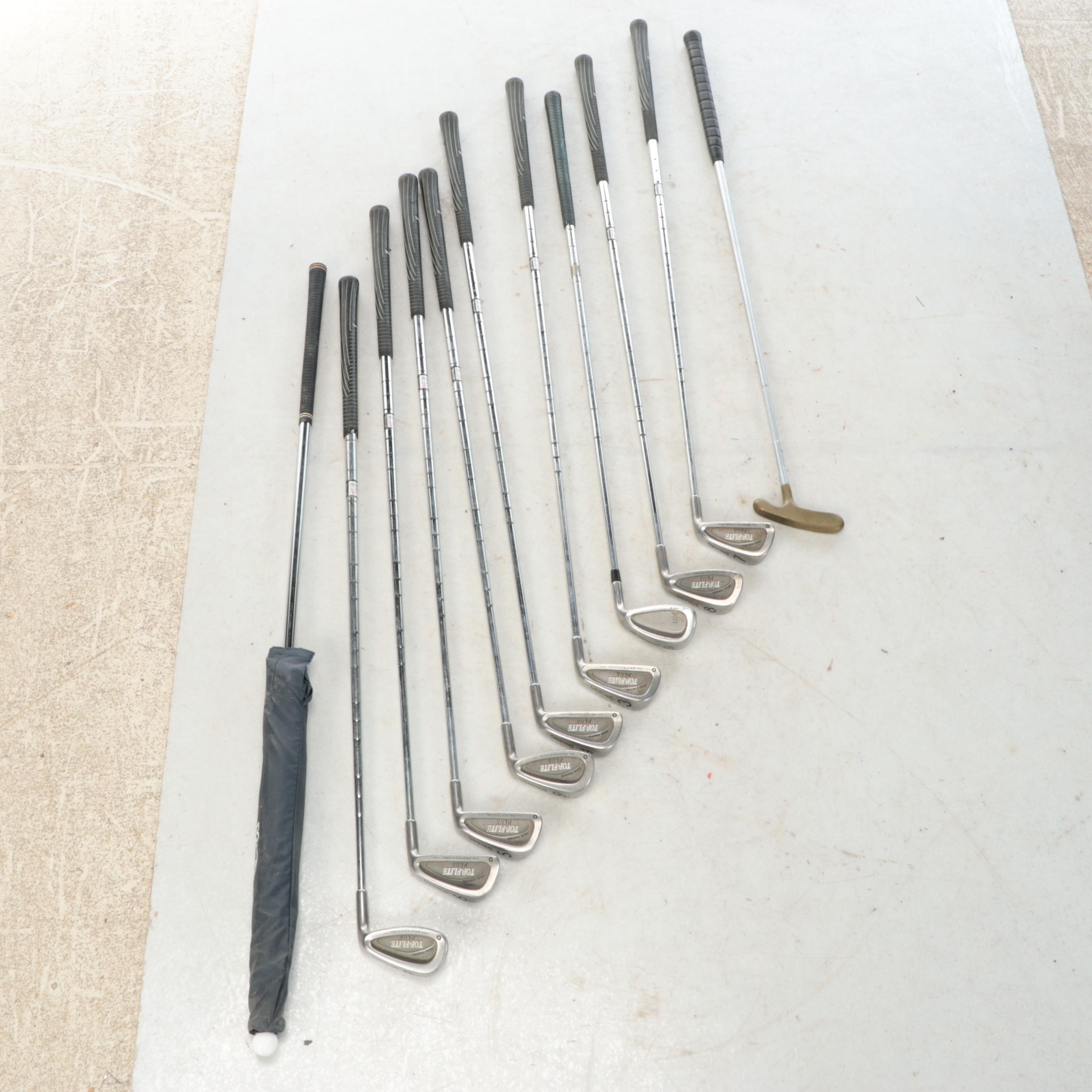 Grand Slam Golf Bag with Spalding and Titleist Golf Clubs