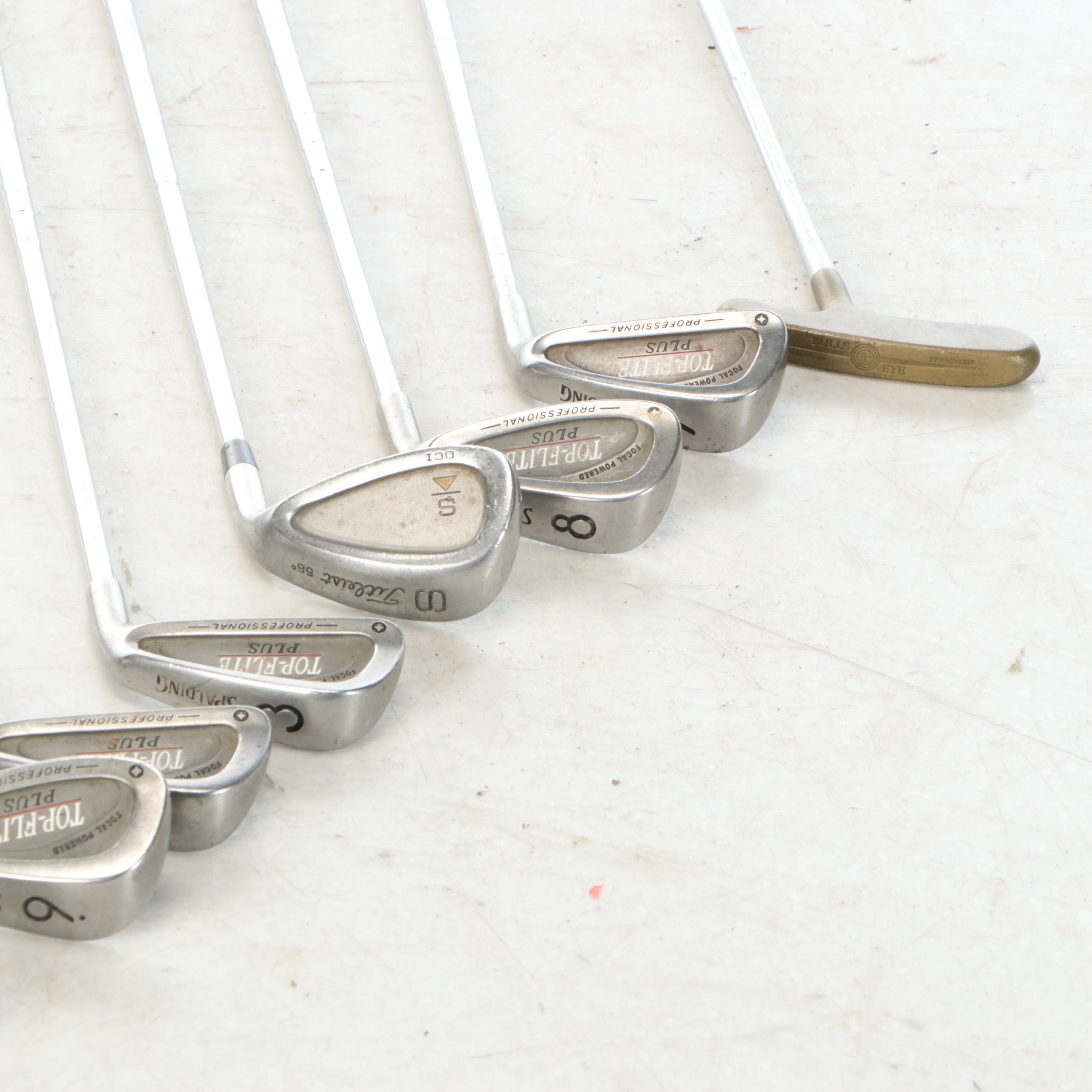 Grand Slam Golf Bag with Spalding and Titleist Golf Clubs