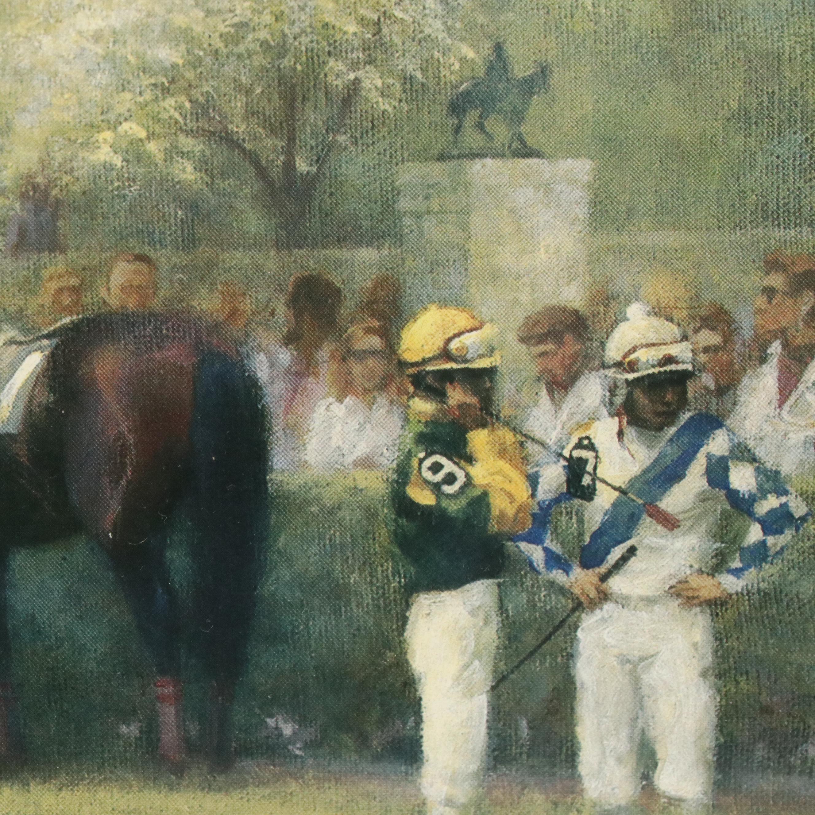 Pair of James Crow Keeneland Horse Racing Offset Lithographs