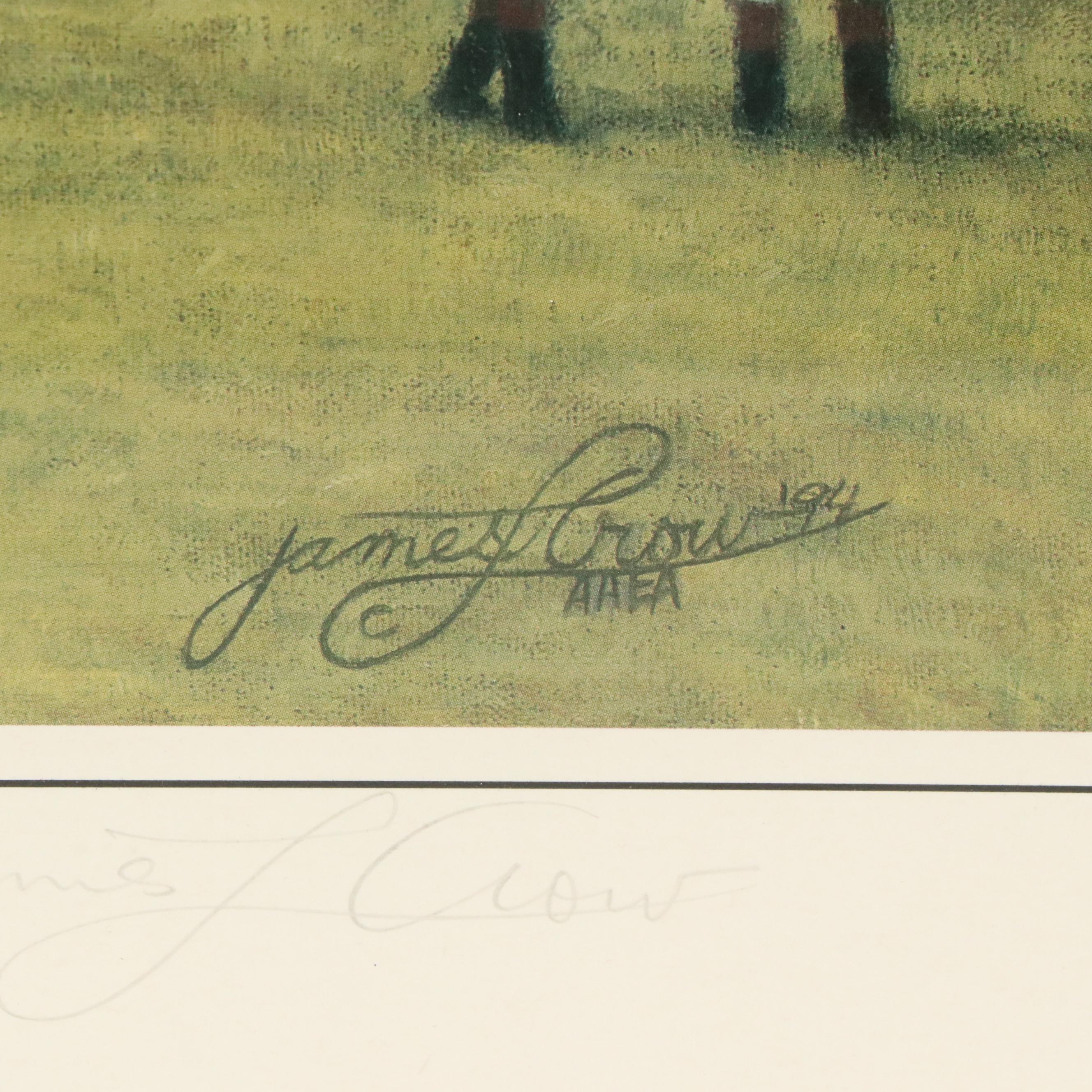 Pair of James Crow Keeneland Horse Racing Offset Lithographs