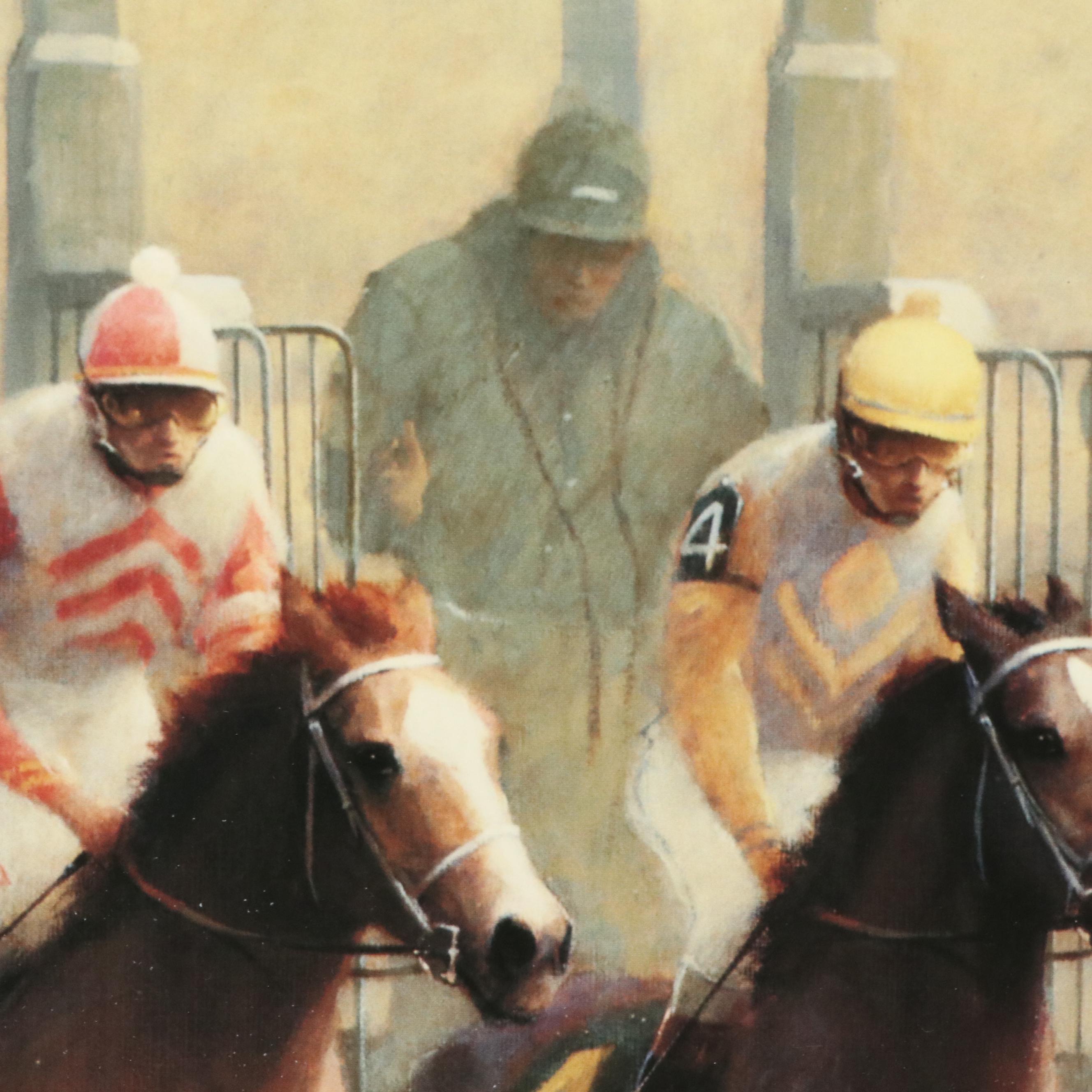 Pair of James Crow Keeneland Horse Racing Offset Lithographs