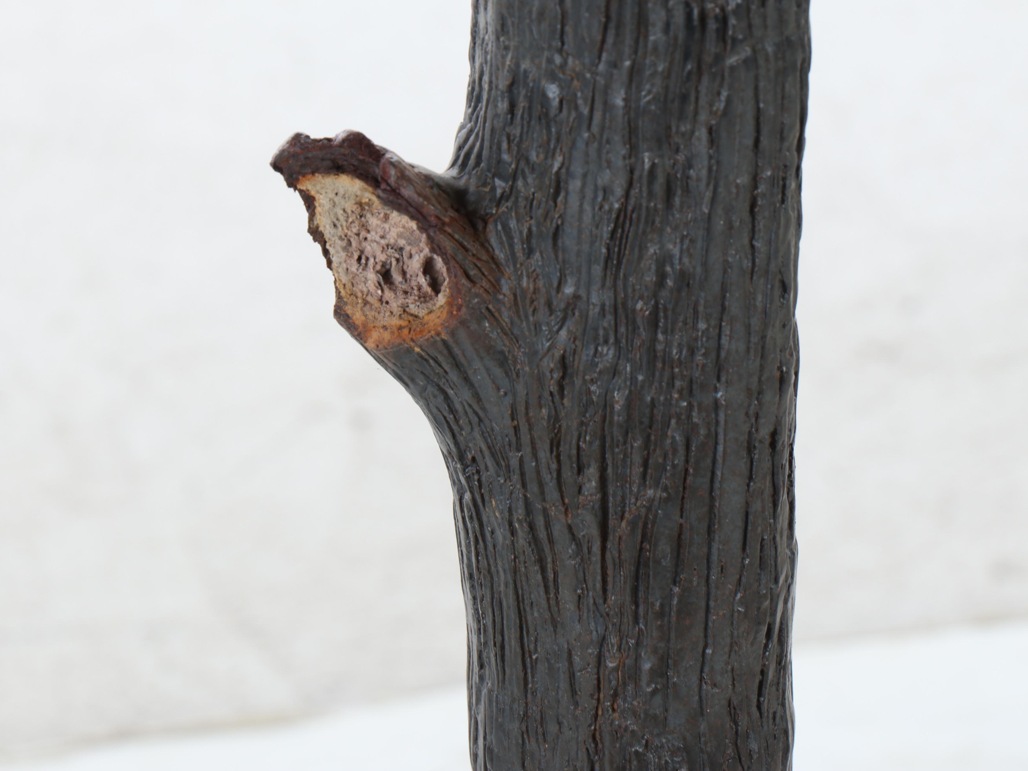 Faux Bois Floor Lamp with Drum Shade, 21st Century