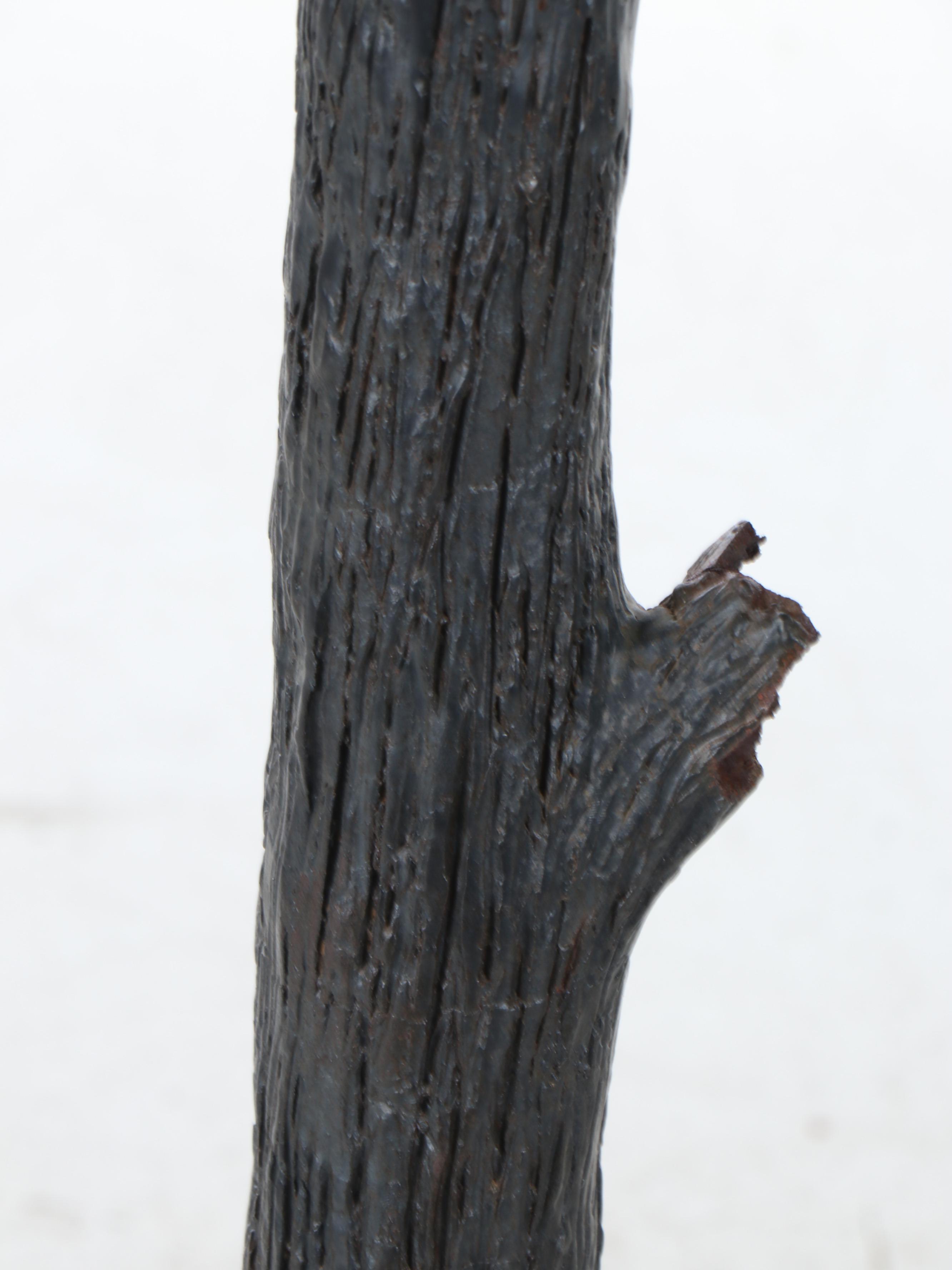 Faux Bois Floor Lamp with Drum Shade, 21st Century