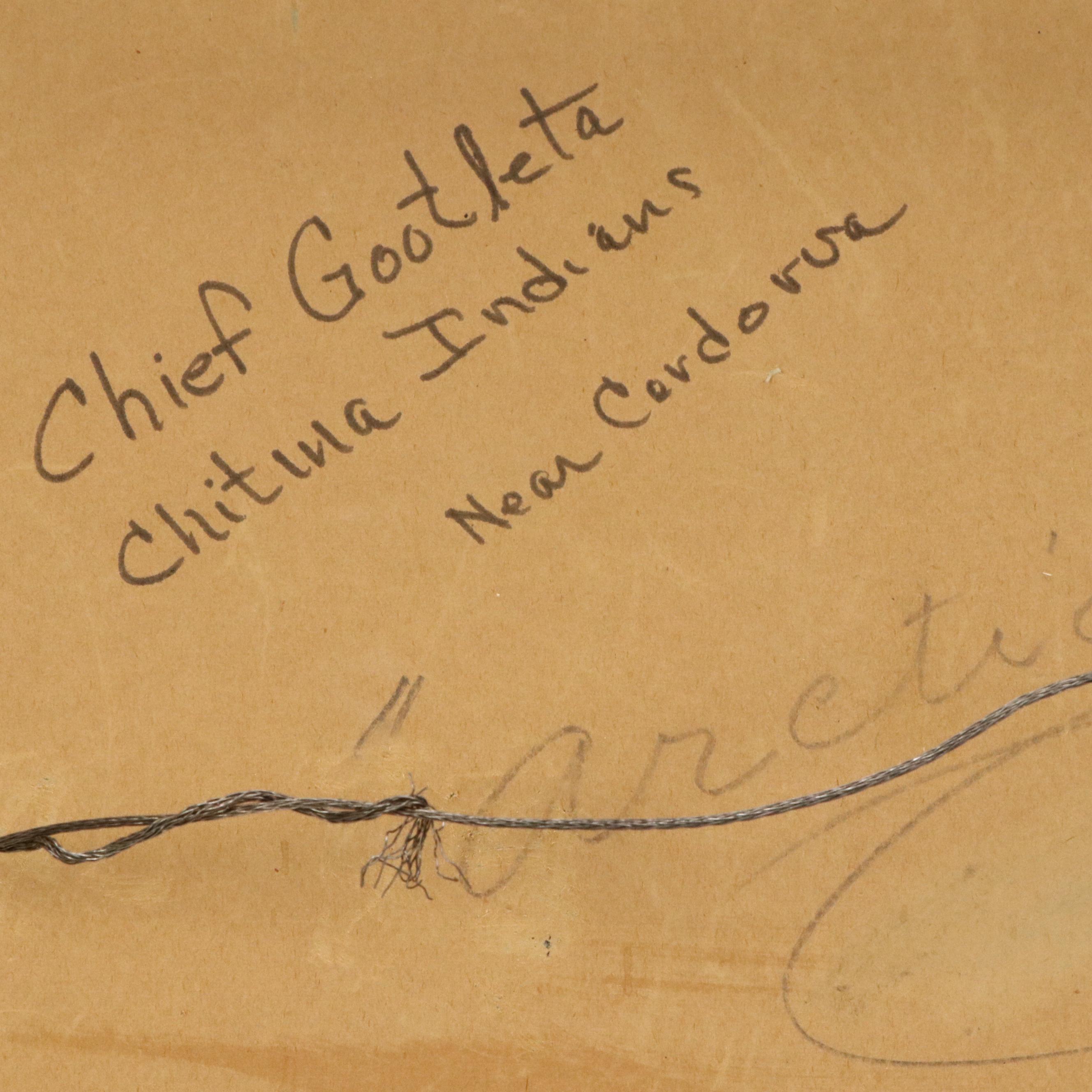 Eustace Paul Ziegler Oil Portrait "Chief Gootleta of the Chitina"