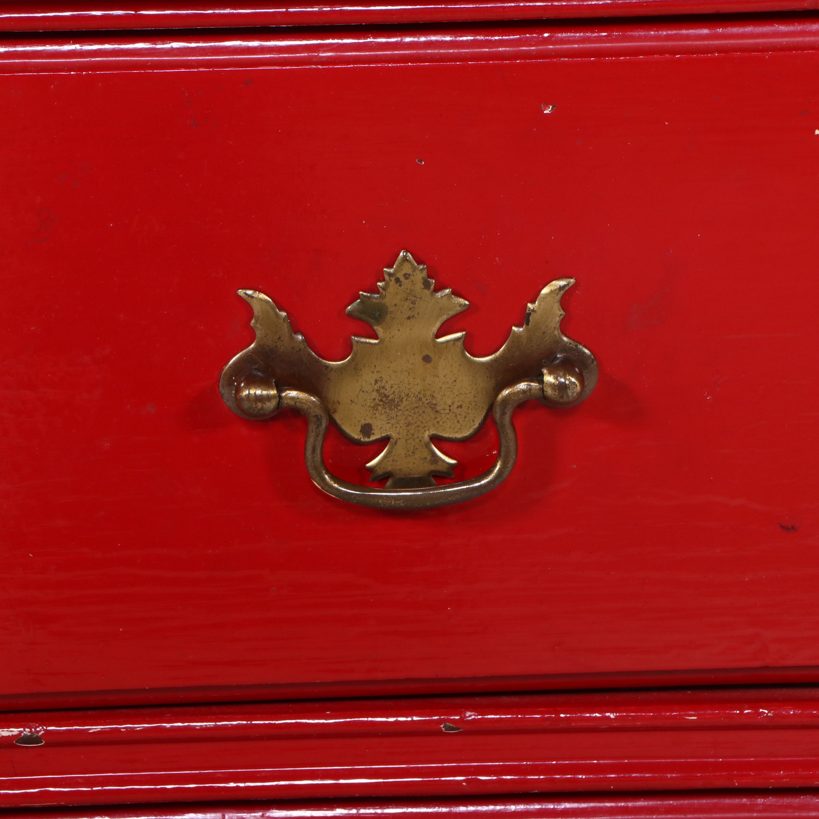 Painted Chippendale Style Vanity Desk, Mid-20th Century
