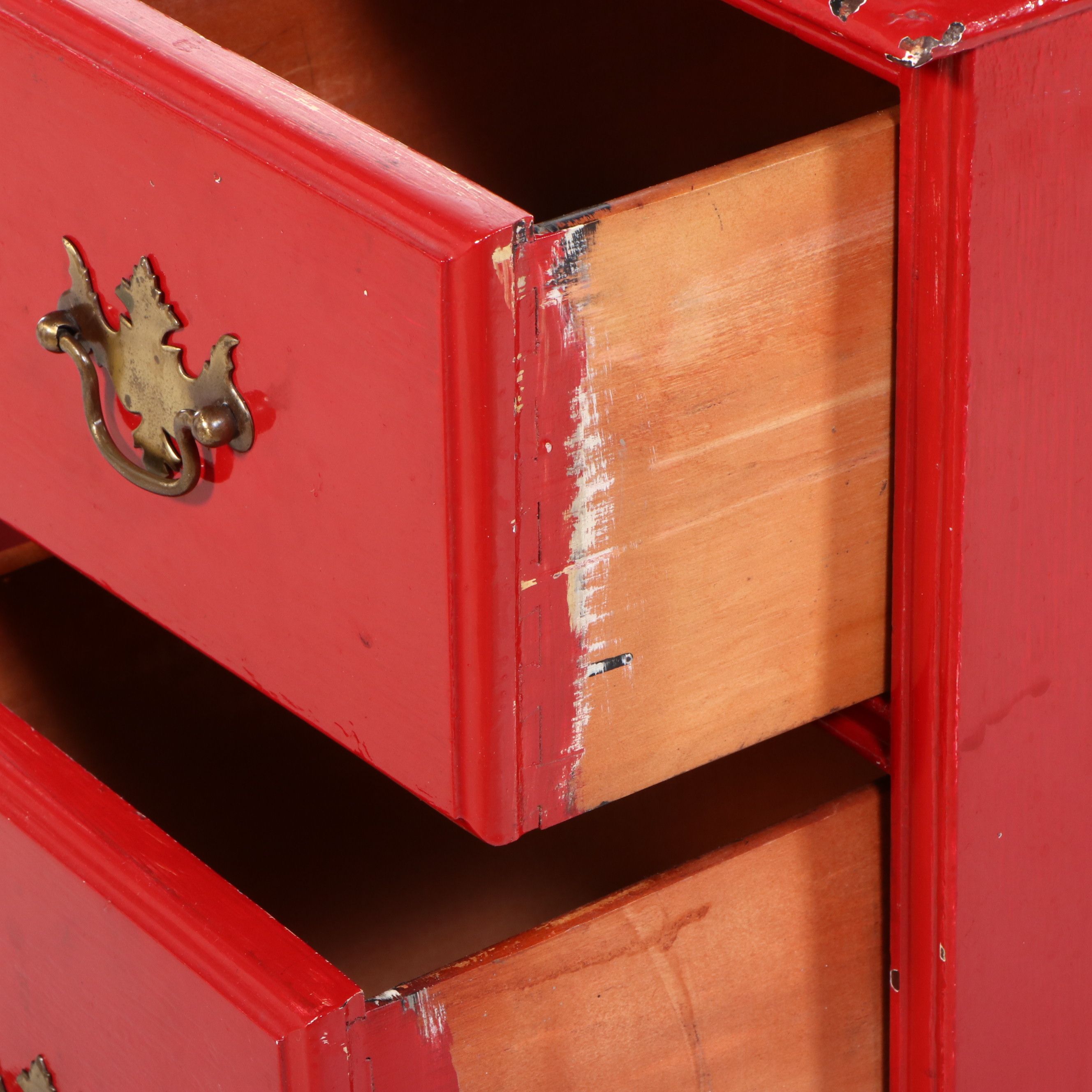 Painted Chippendale Style Vanity Desk, Mid-20th Century