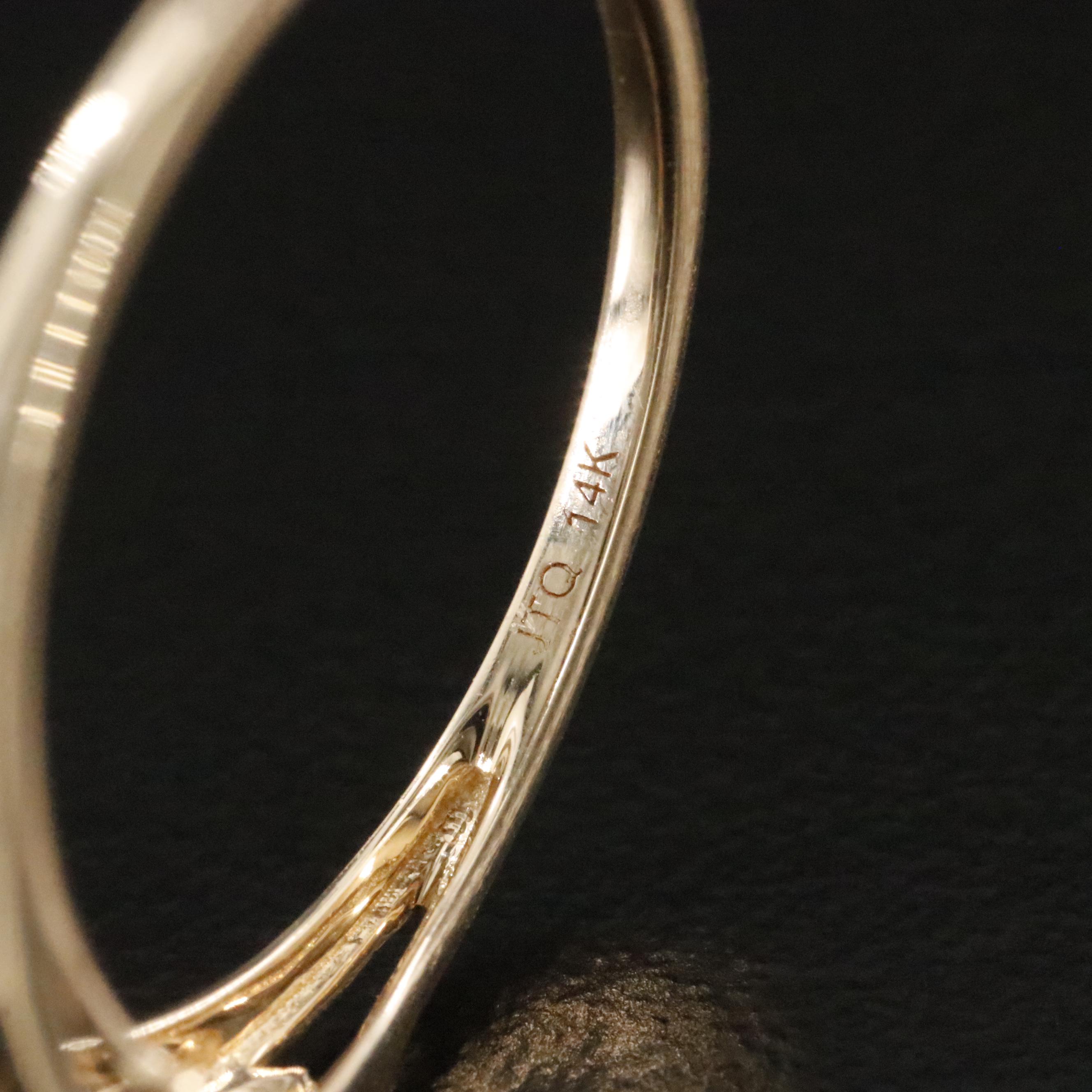 14K Filled Corundum and White Sapphire Ring