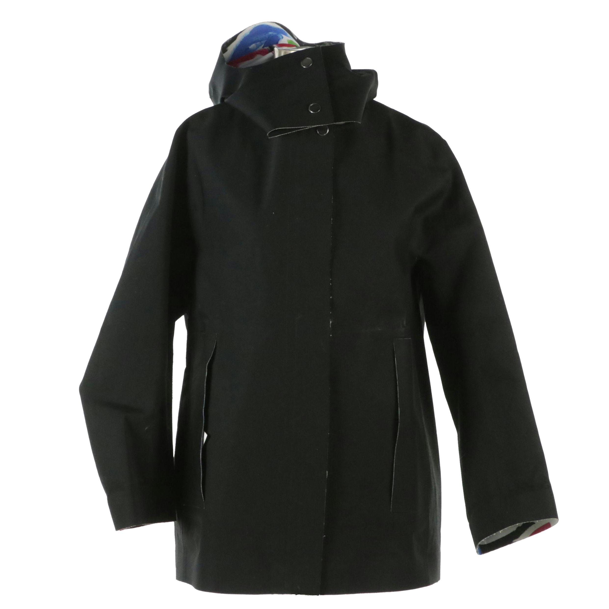 Marni Structured Cotton Jacket with Colorful Abstract Lining