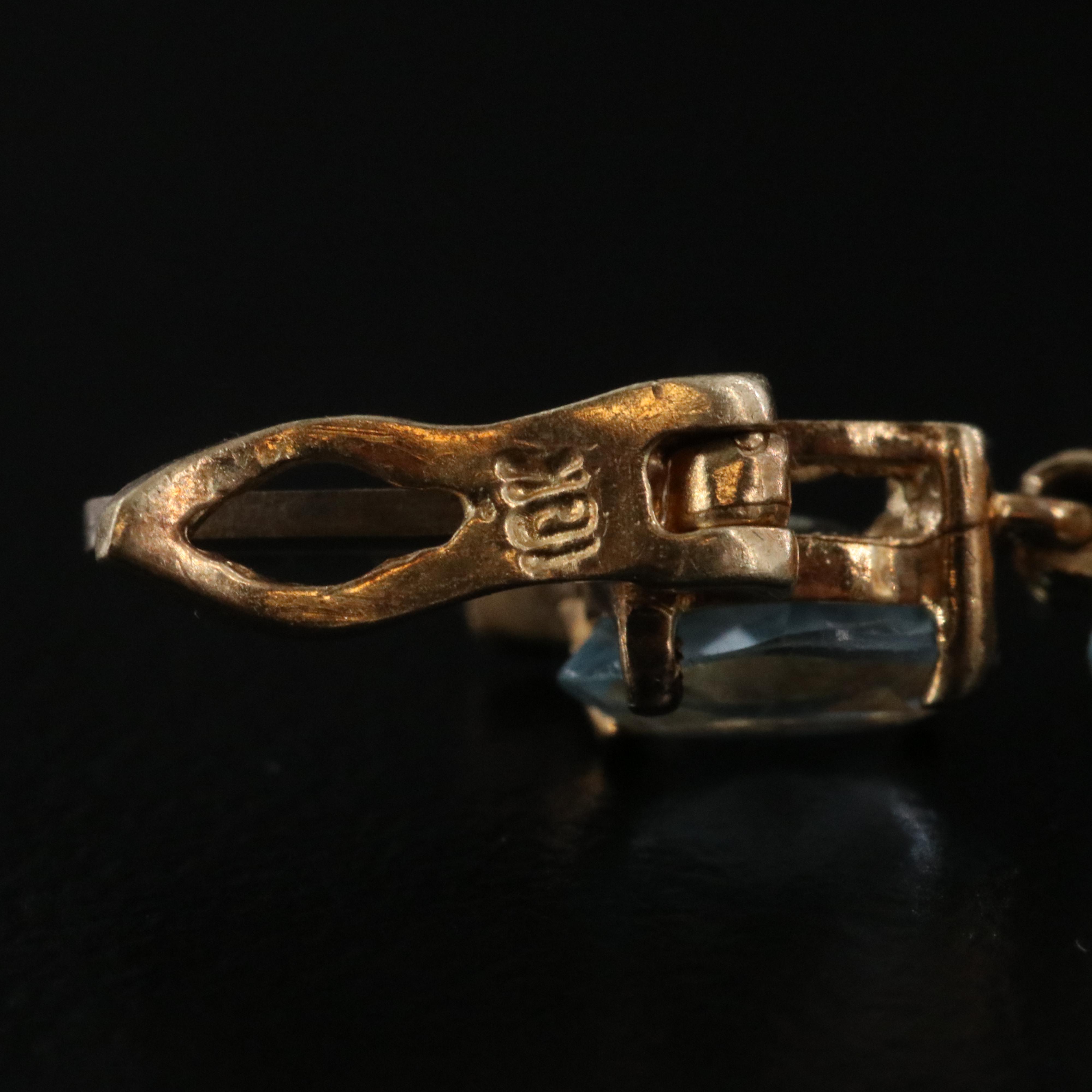 10K Topaz Line Bracelet