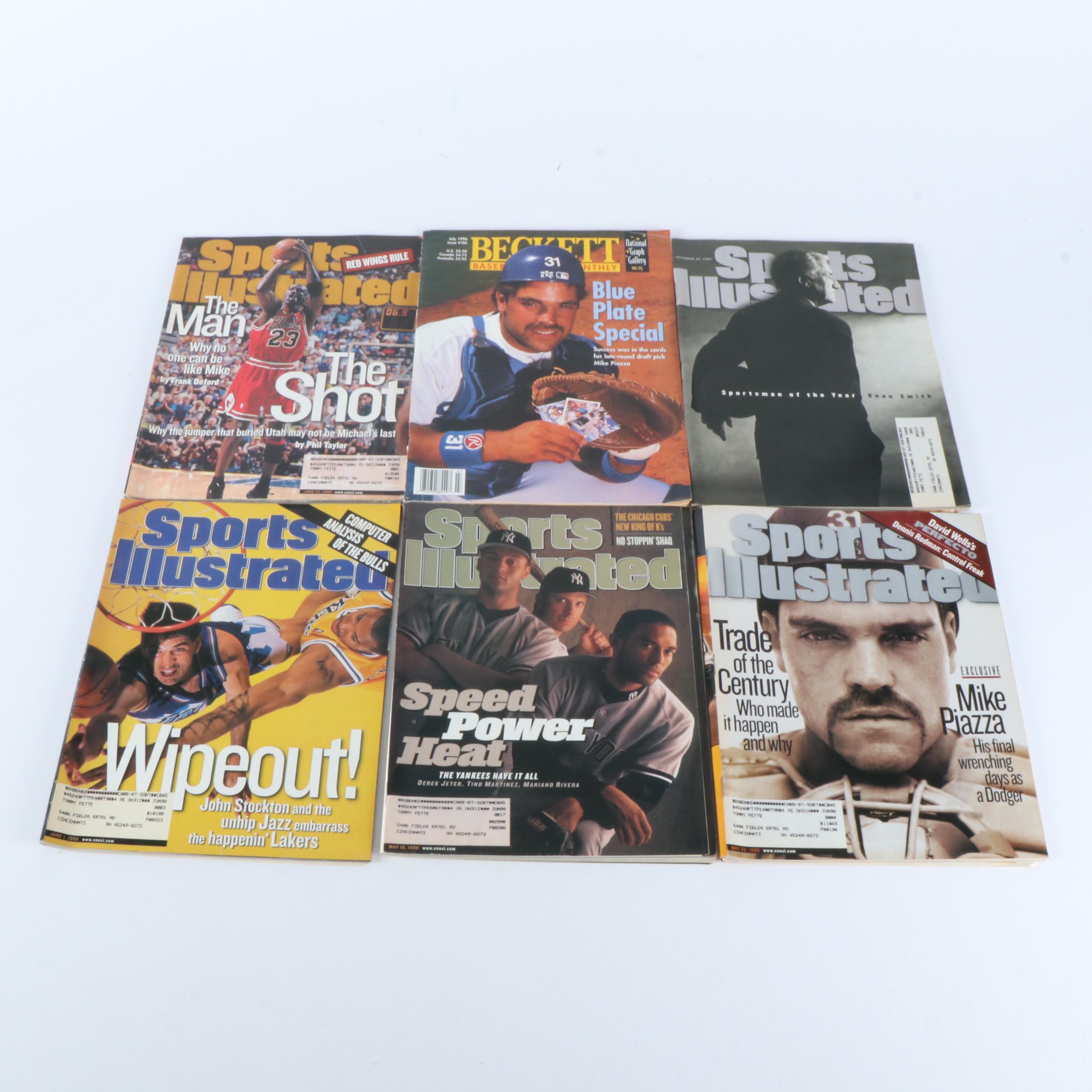 "Sports Illustrated", "Beckett", and More Sports Magazines, Late 20th Century