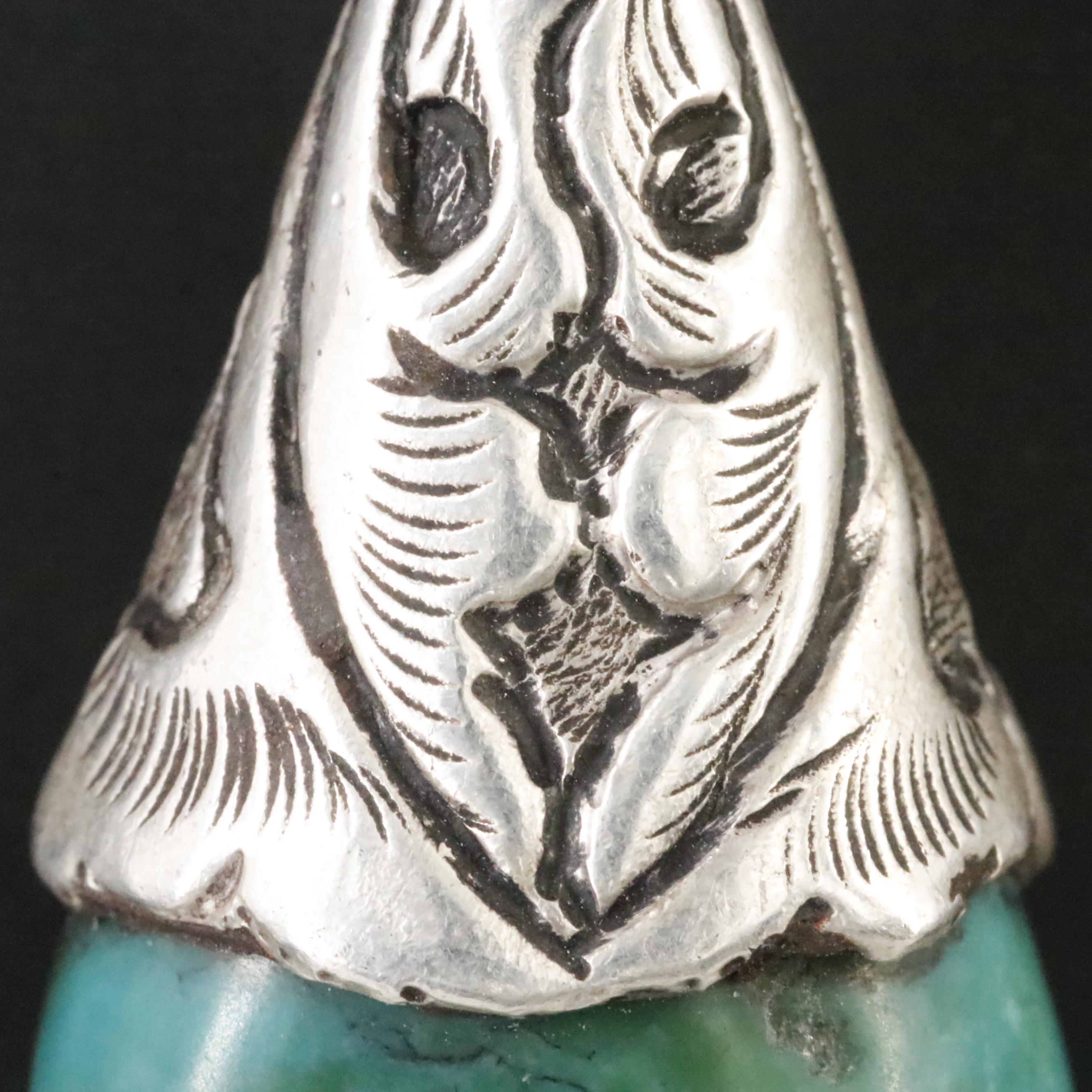 Tibetan Sterling Turquoise Pendant