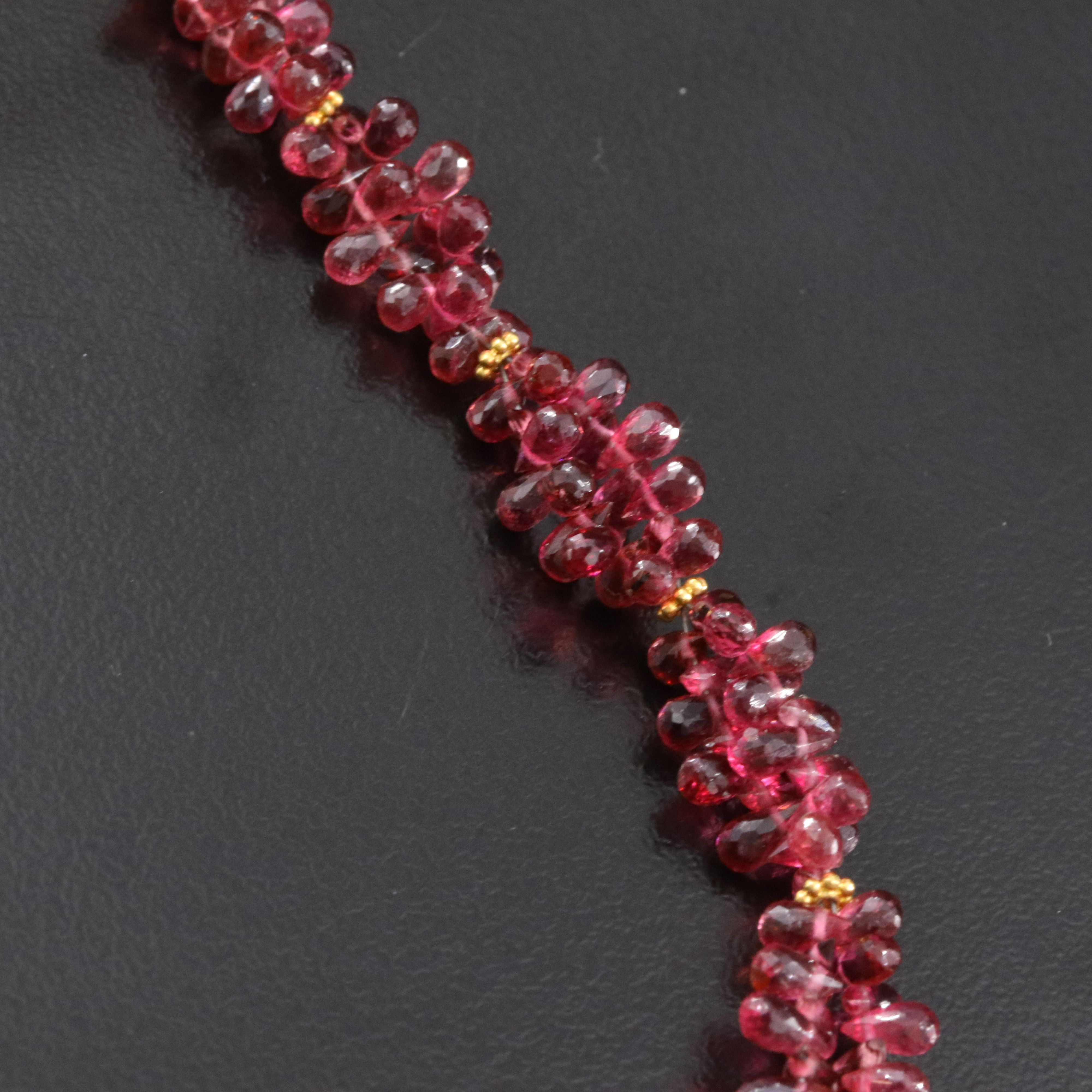 14K Tourmaline Cluster Bead Necklace