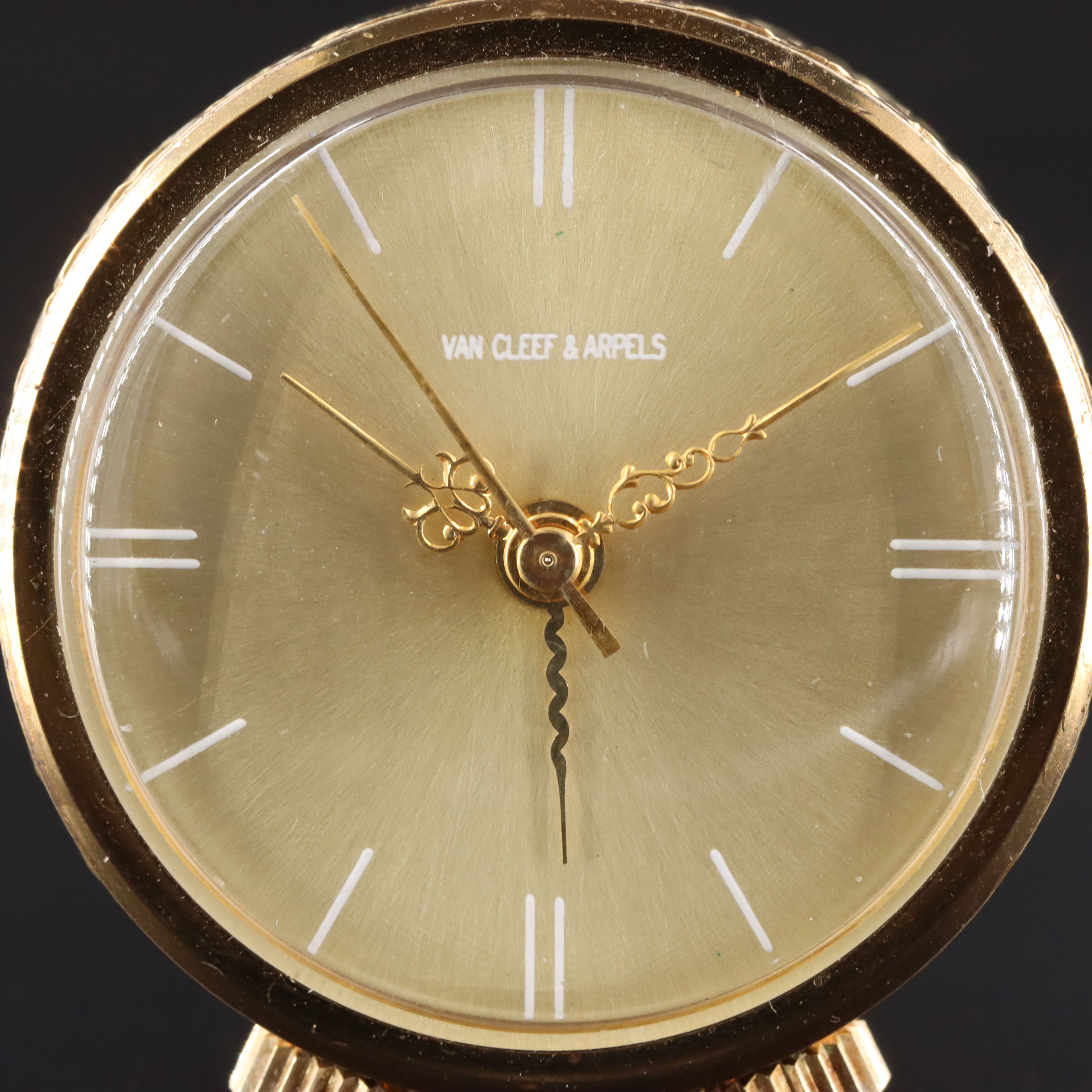 Vintage Van Cleef & Arpels 18K Travel Alarm Clock