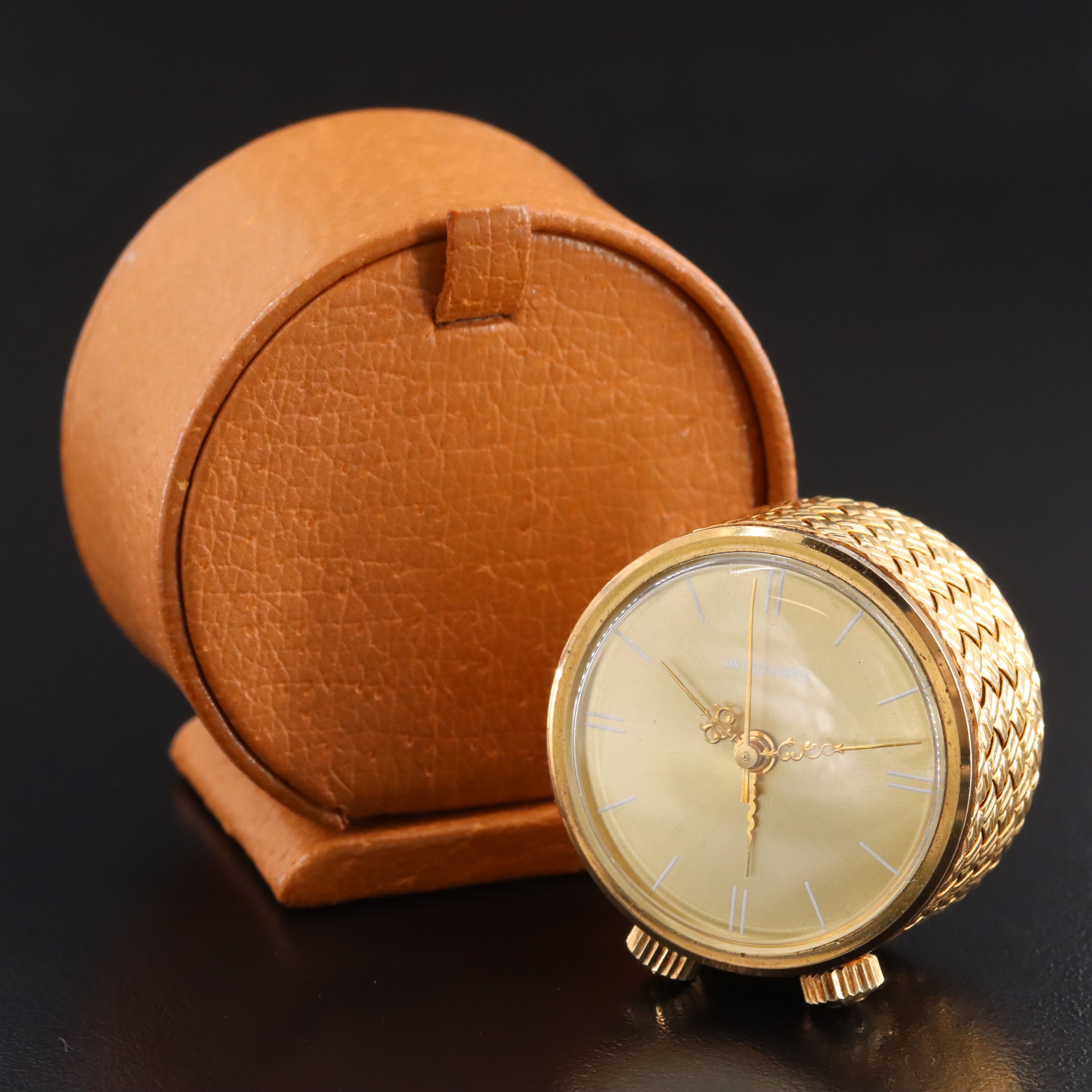 Vintage Van Cleef & Arpels 18K Travel Alarm Clock