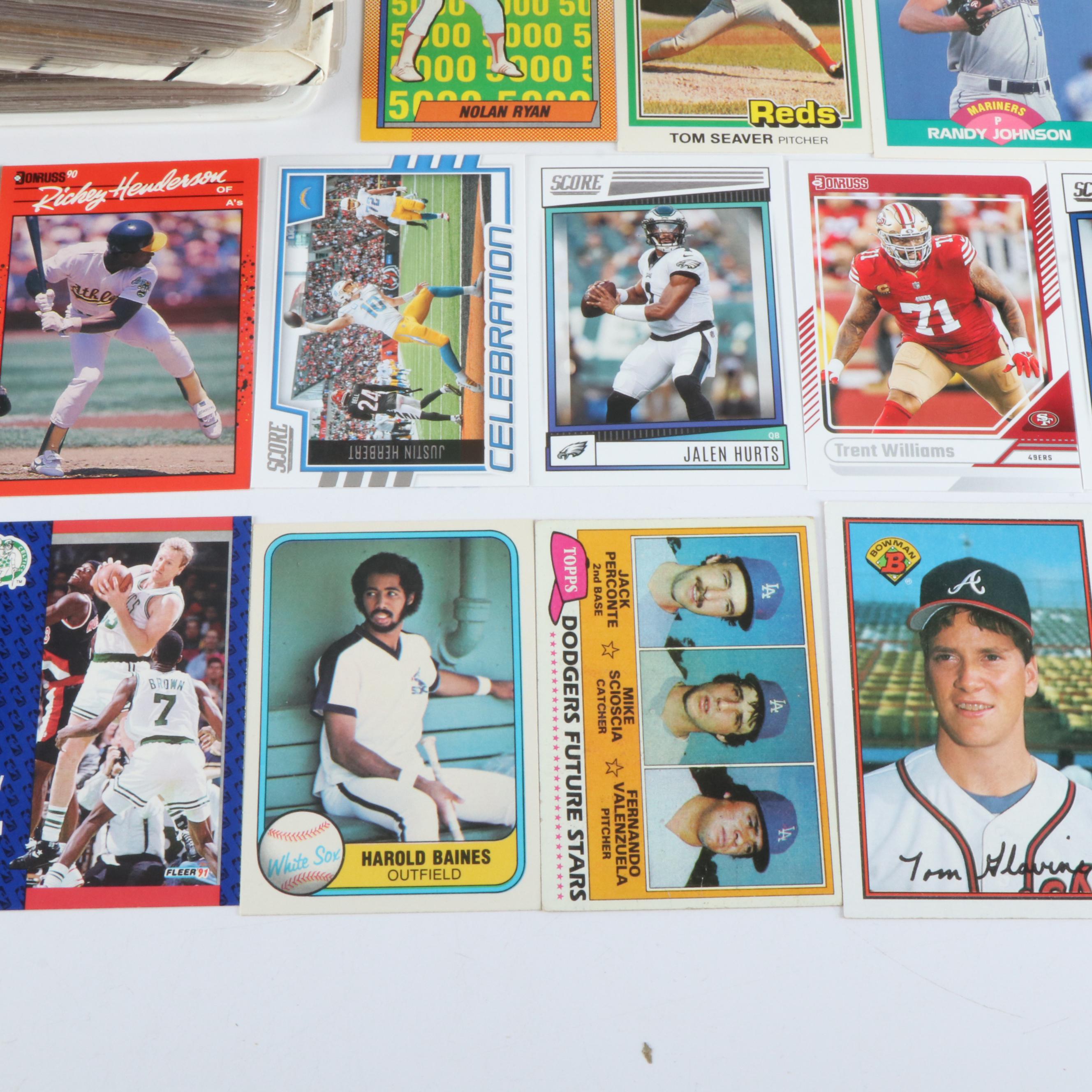 Fleer with Other Sports Cards Featuring Howie Long Rookie Card and More