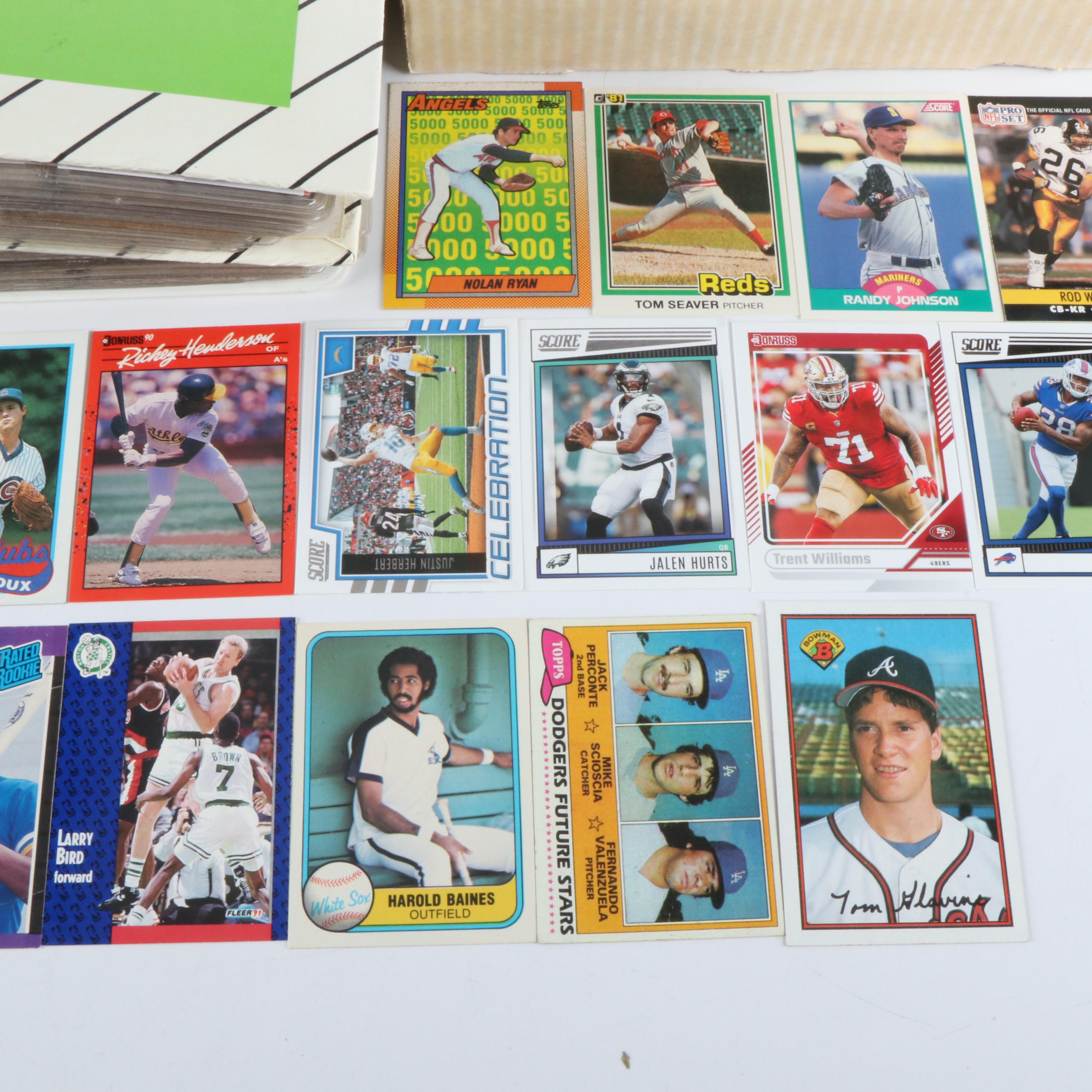 Fleer with Other Sports Cards Featuring Howie Long Rookie Card and More