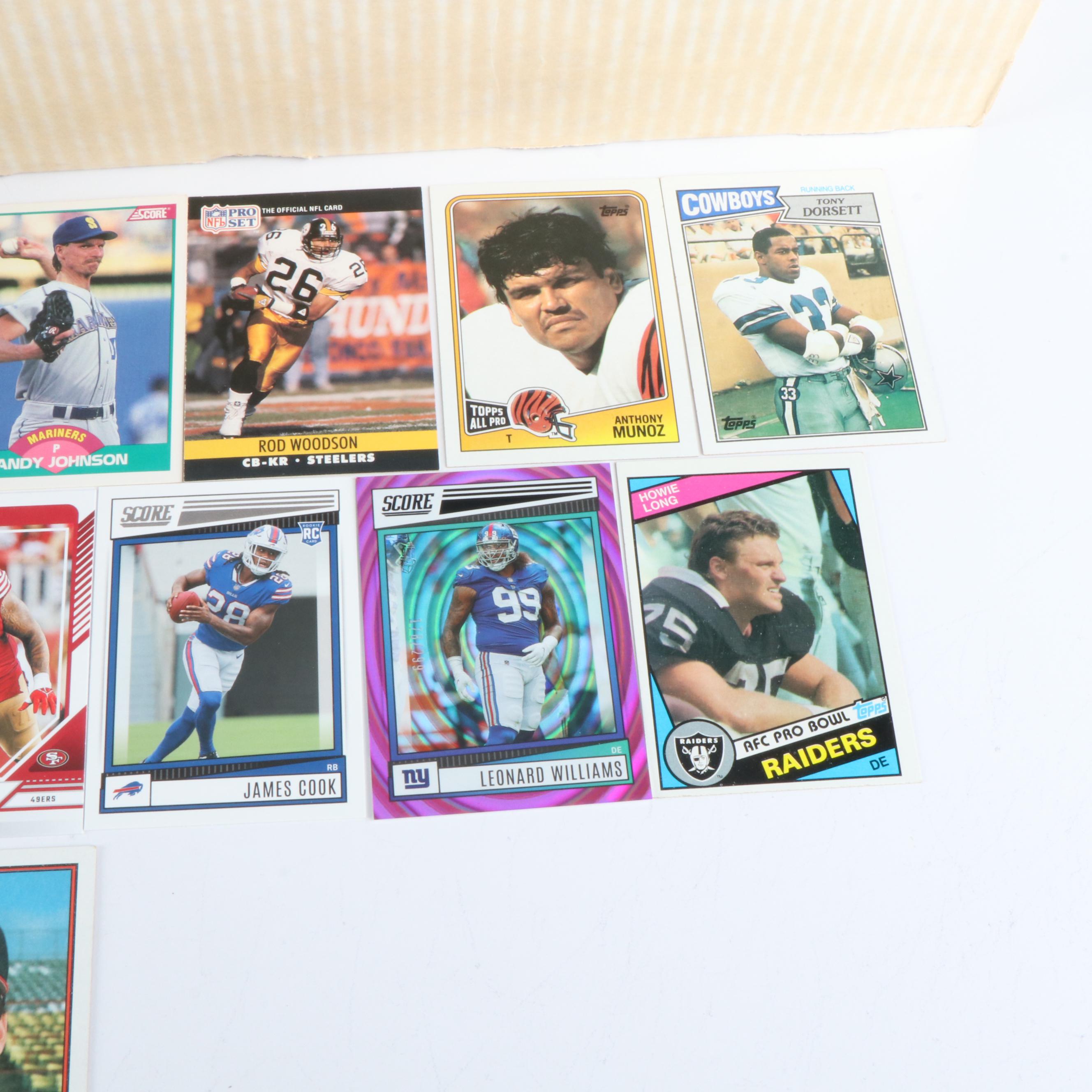 Fleer with Other Sports Cards Featuring Howie Long Rookie Card and More