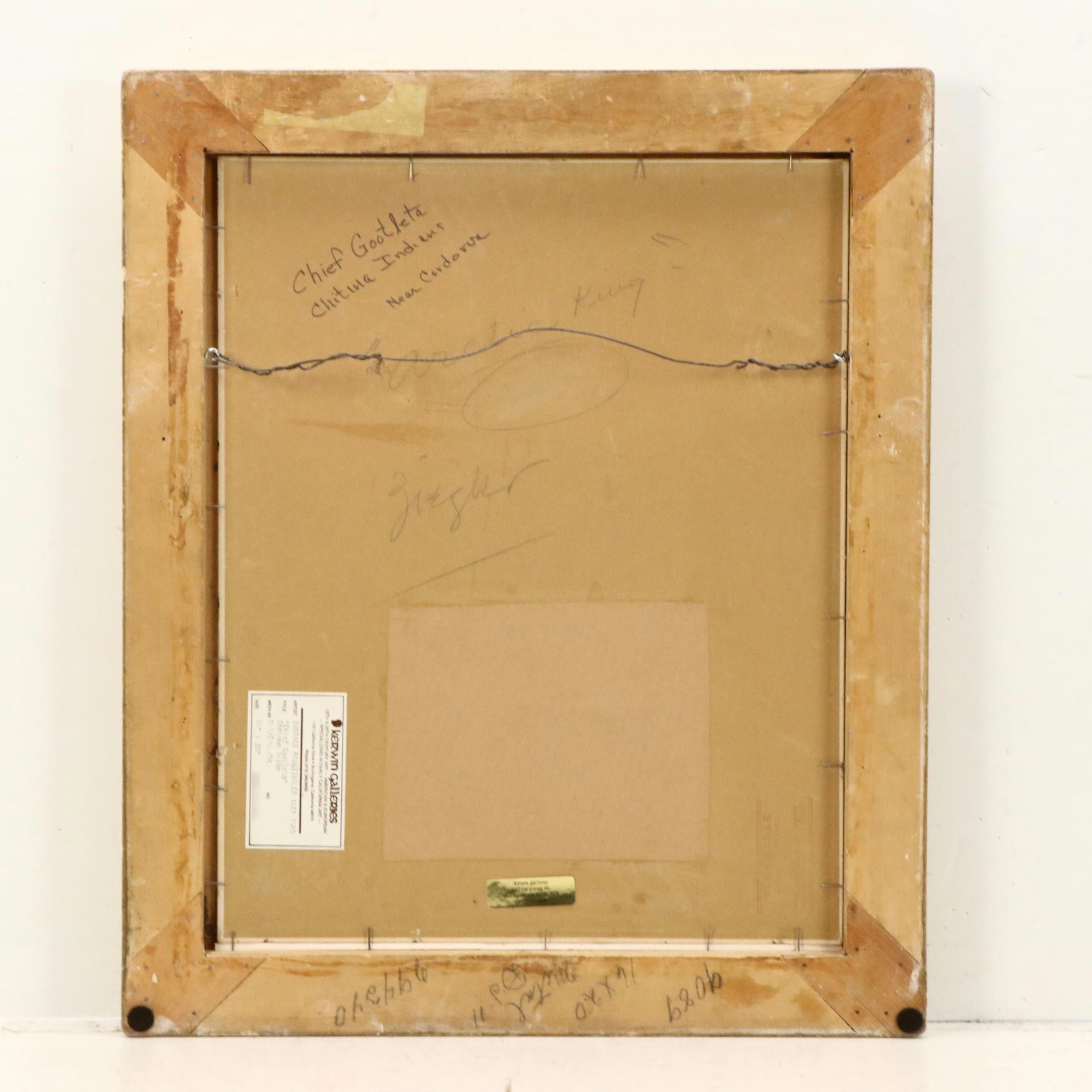 Eustace Paul Ziegler Oil Portrait "Chief Gootleta of the Chitina"