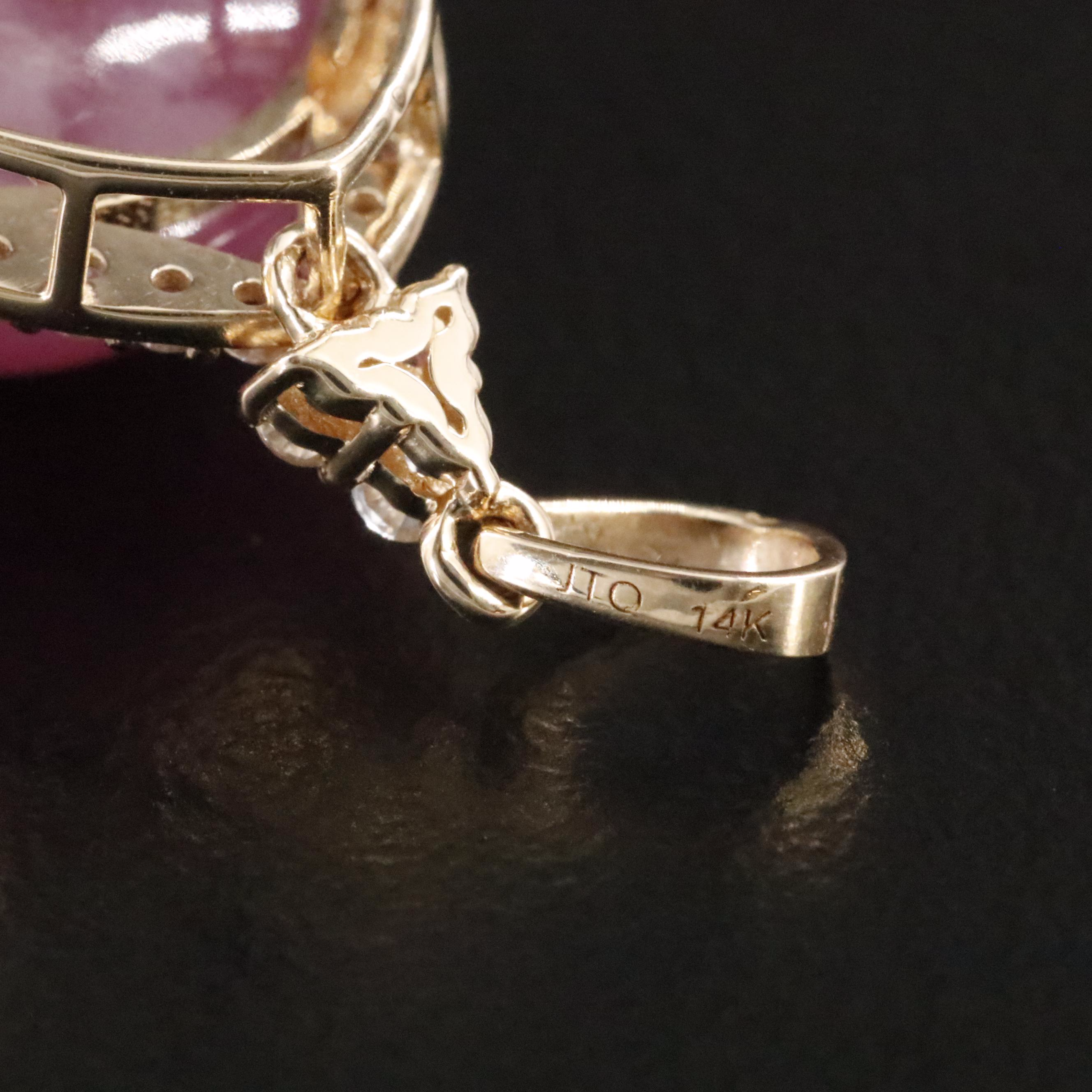 14K Filled Corundum and White Sapphire Pendant