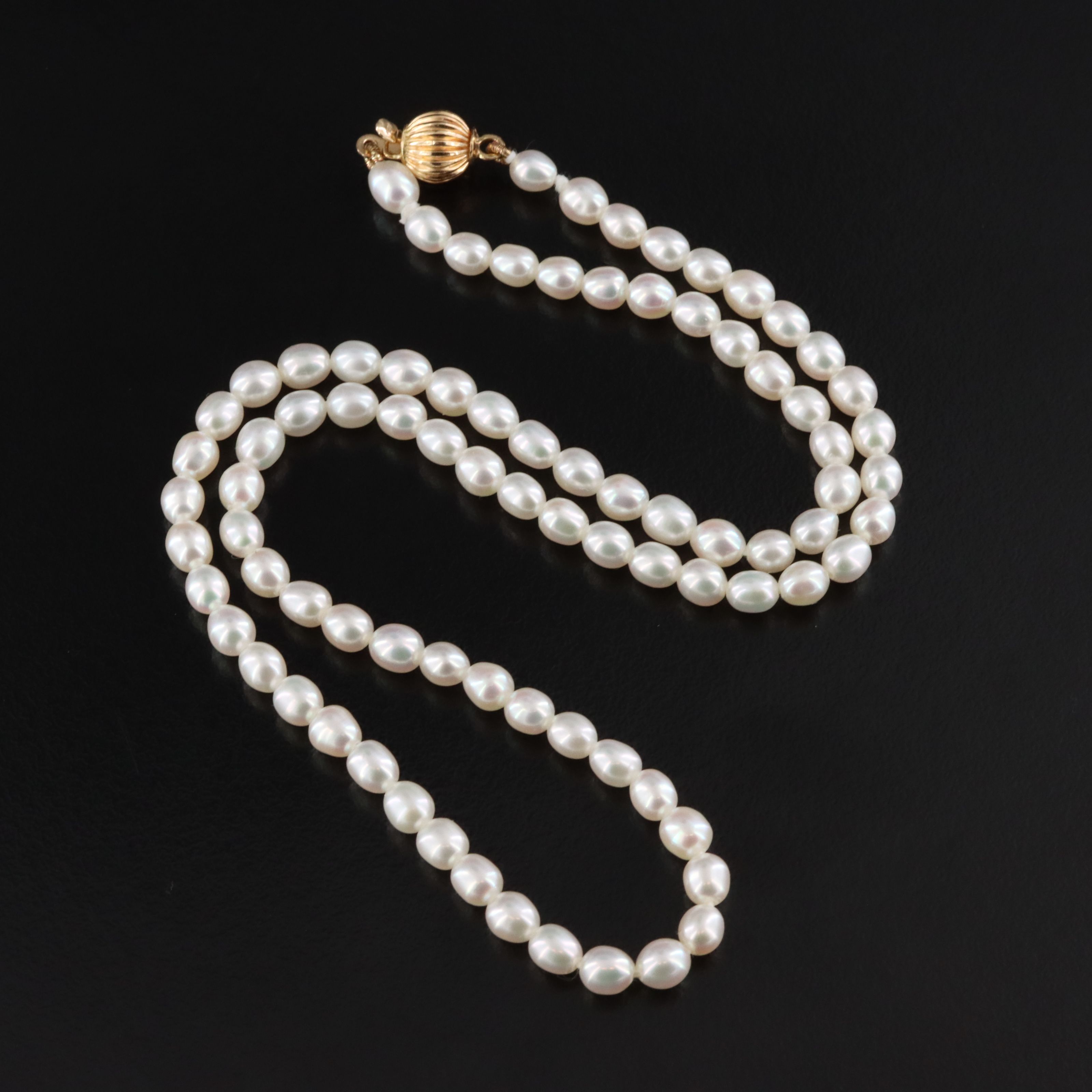 Pearl Necklace with 18K Clasp