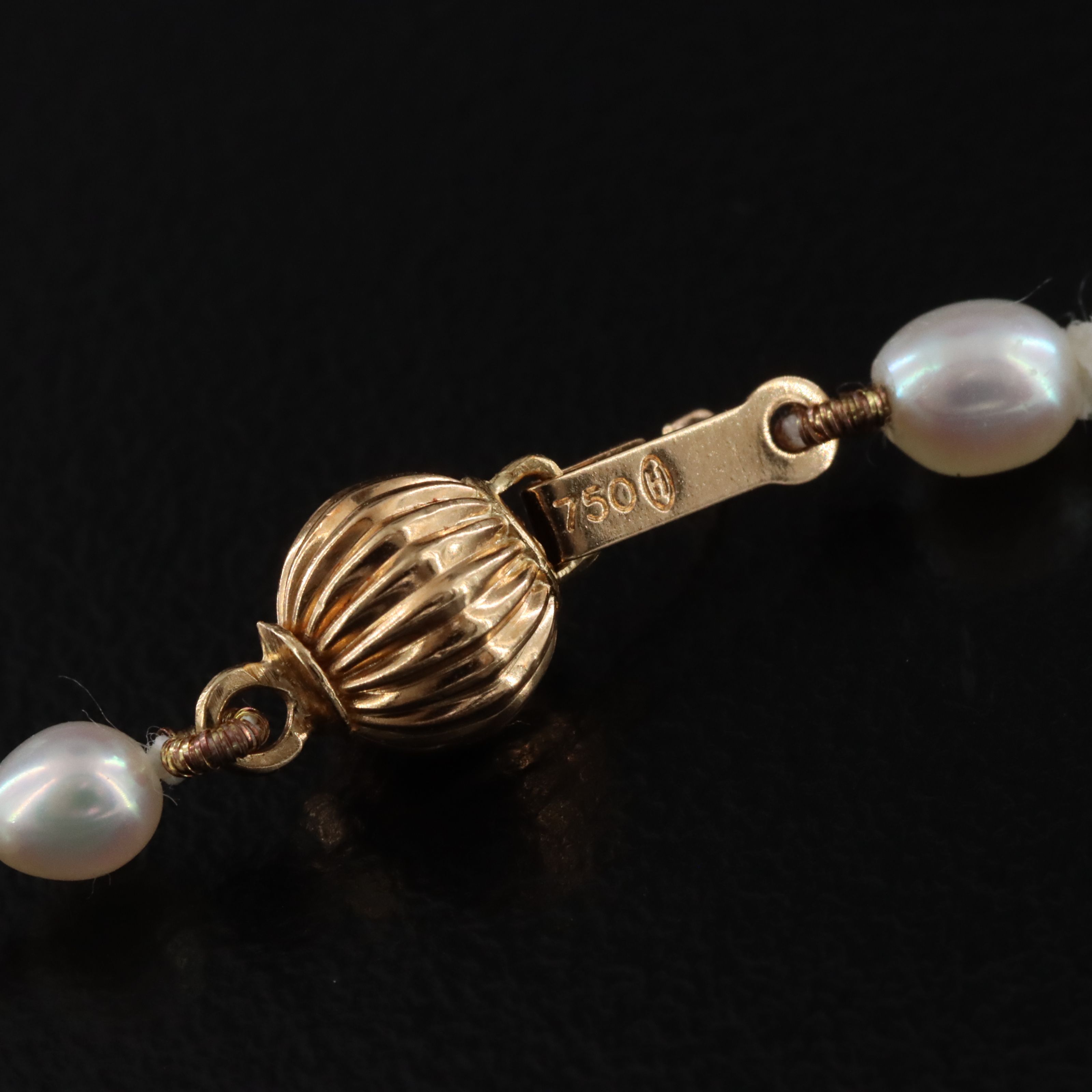 Pearl Necklace with 18K Clasp