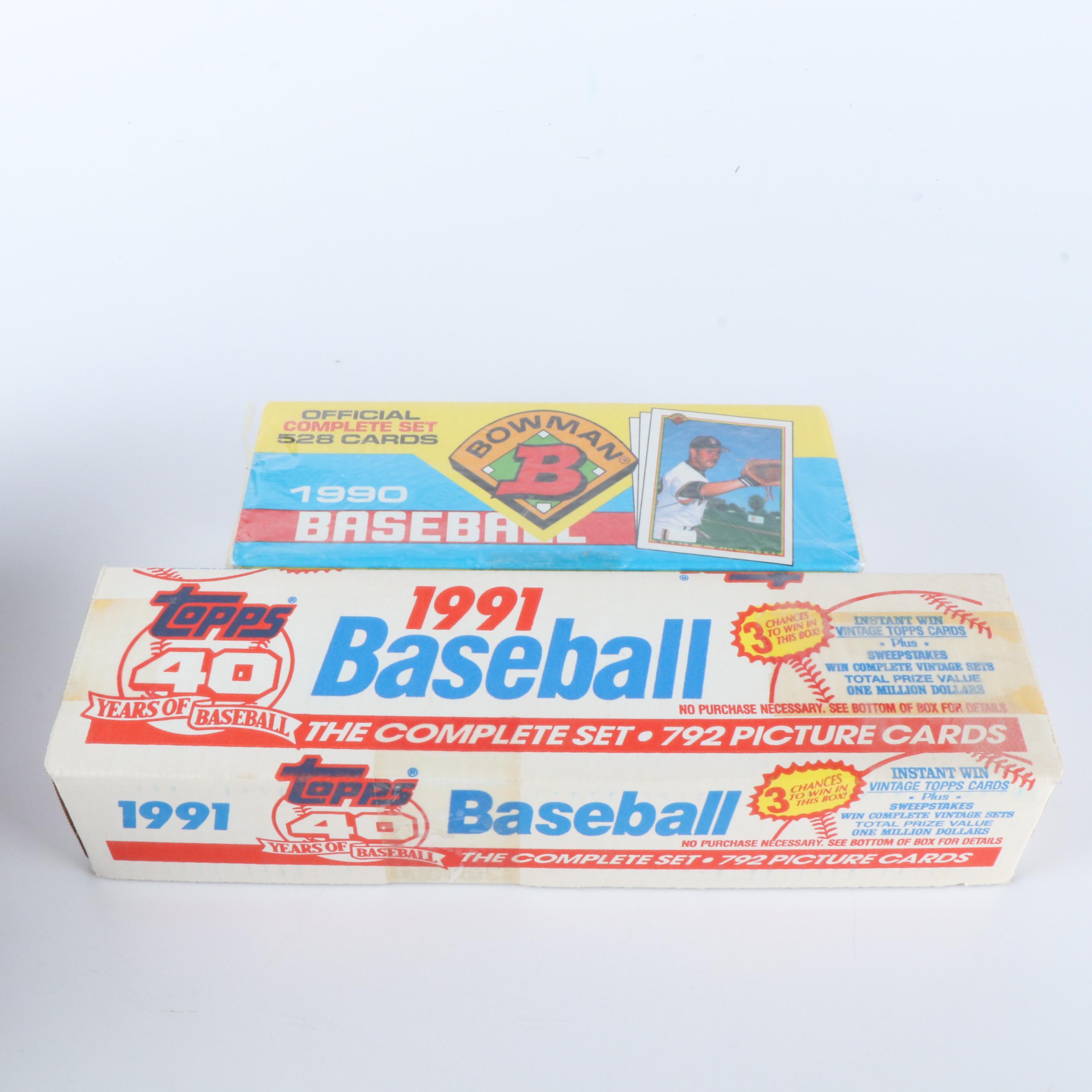 Sealed Sports Trading Card Sets and Wax Packs, 1989-1991