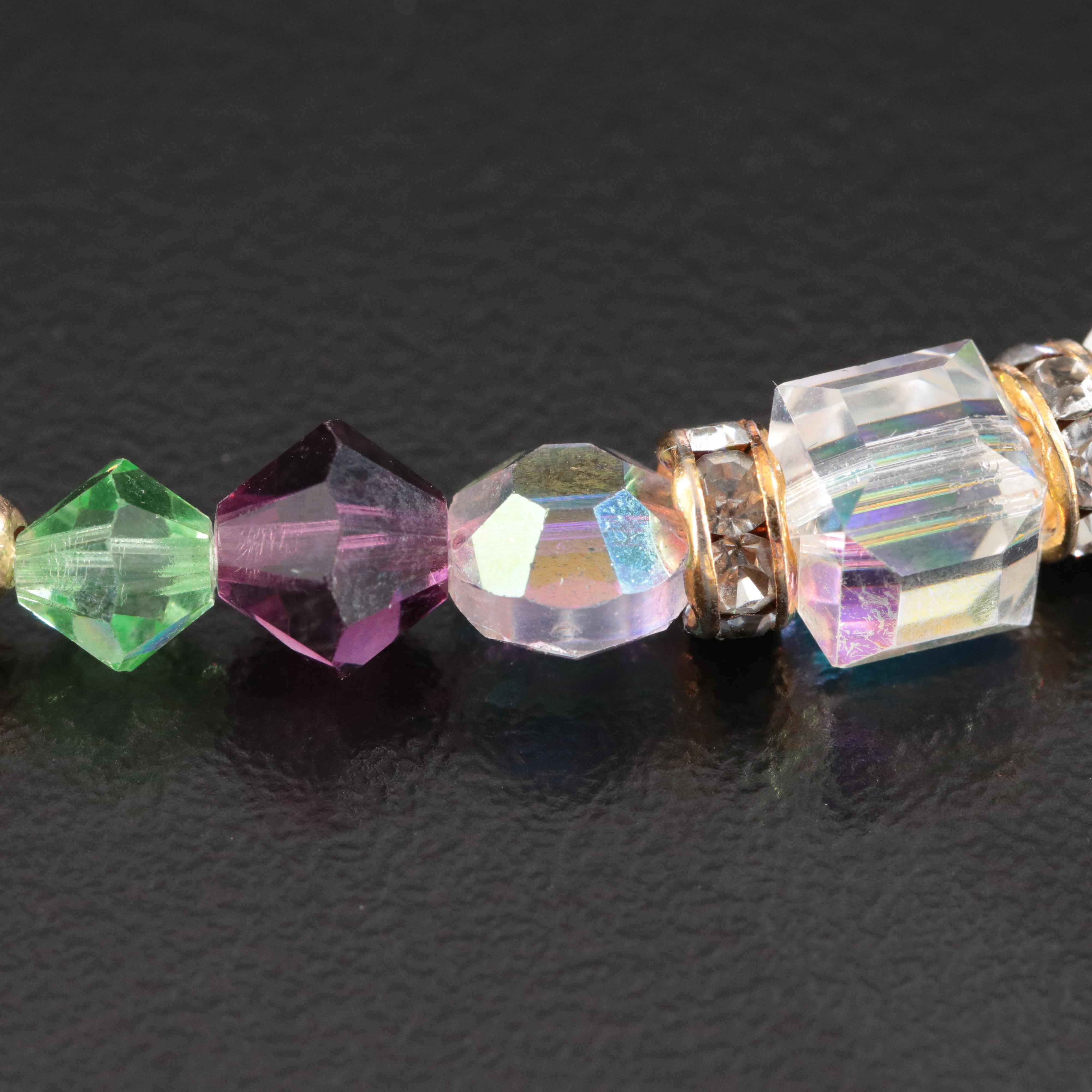 Crystal Bead Bracelet with 14K Clasp