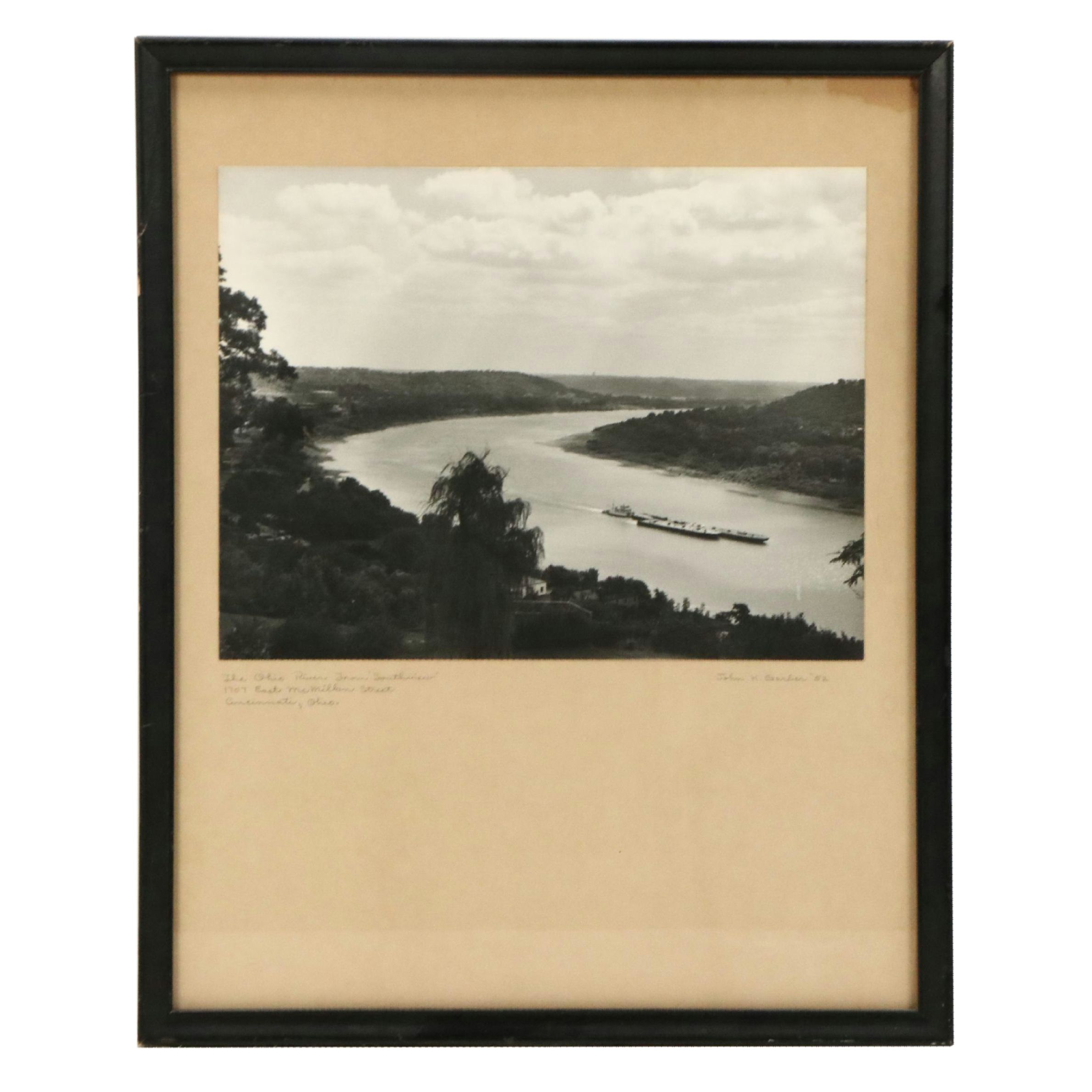 John H. Garber Photograph "The Ohio River from 'Southview'," 1952