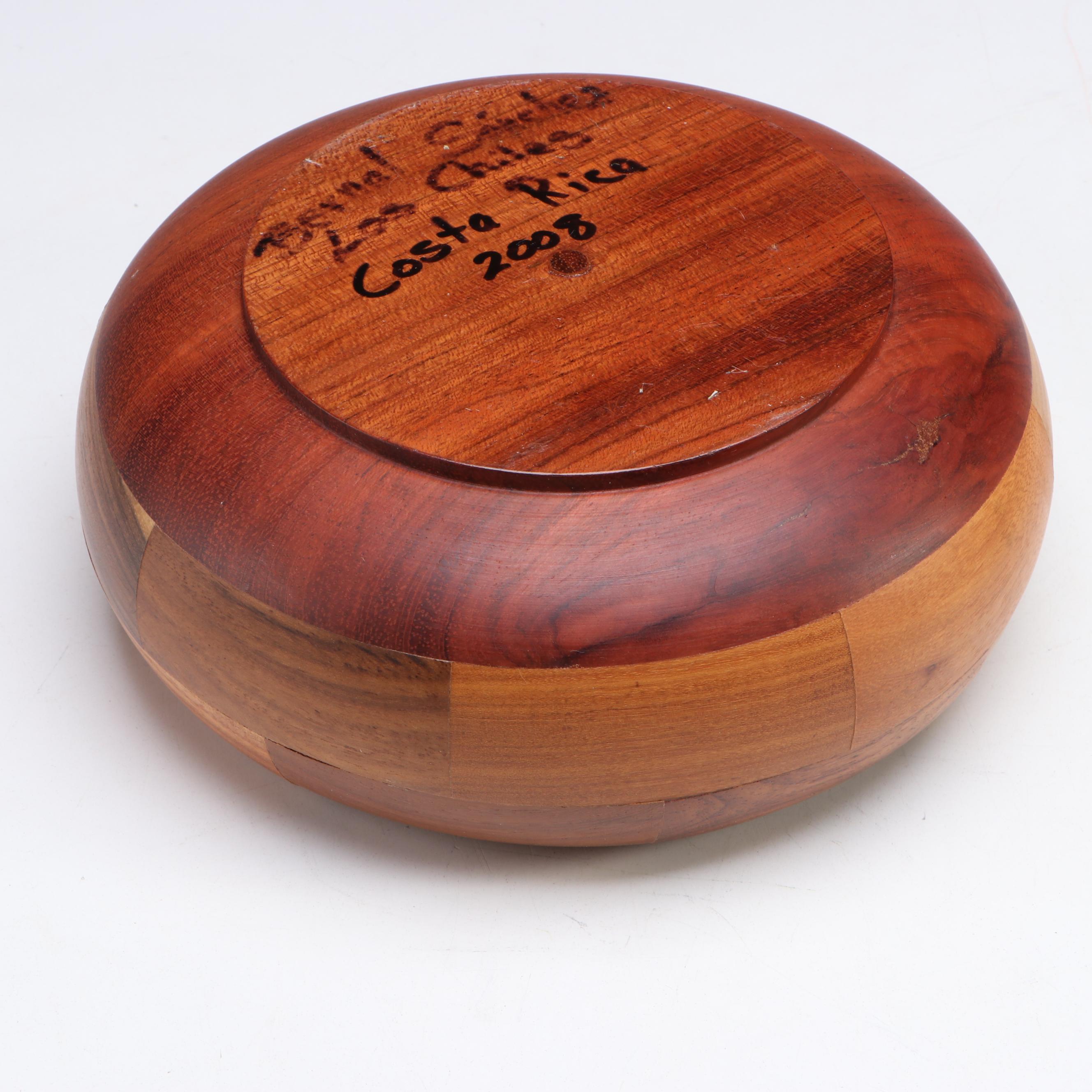 Carved Wood Wolf Scene & Turtle Figurines With Bernal Sanchez Carved Wood Bowl