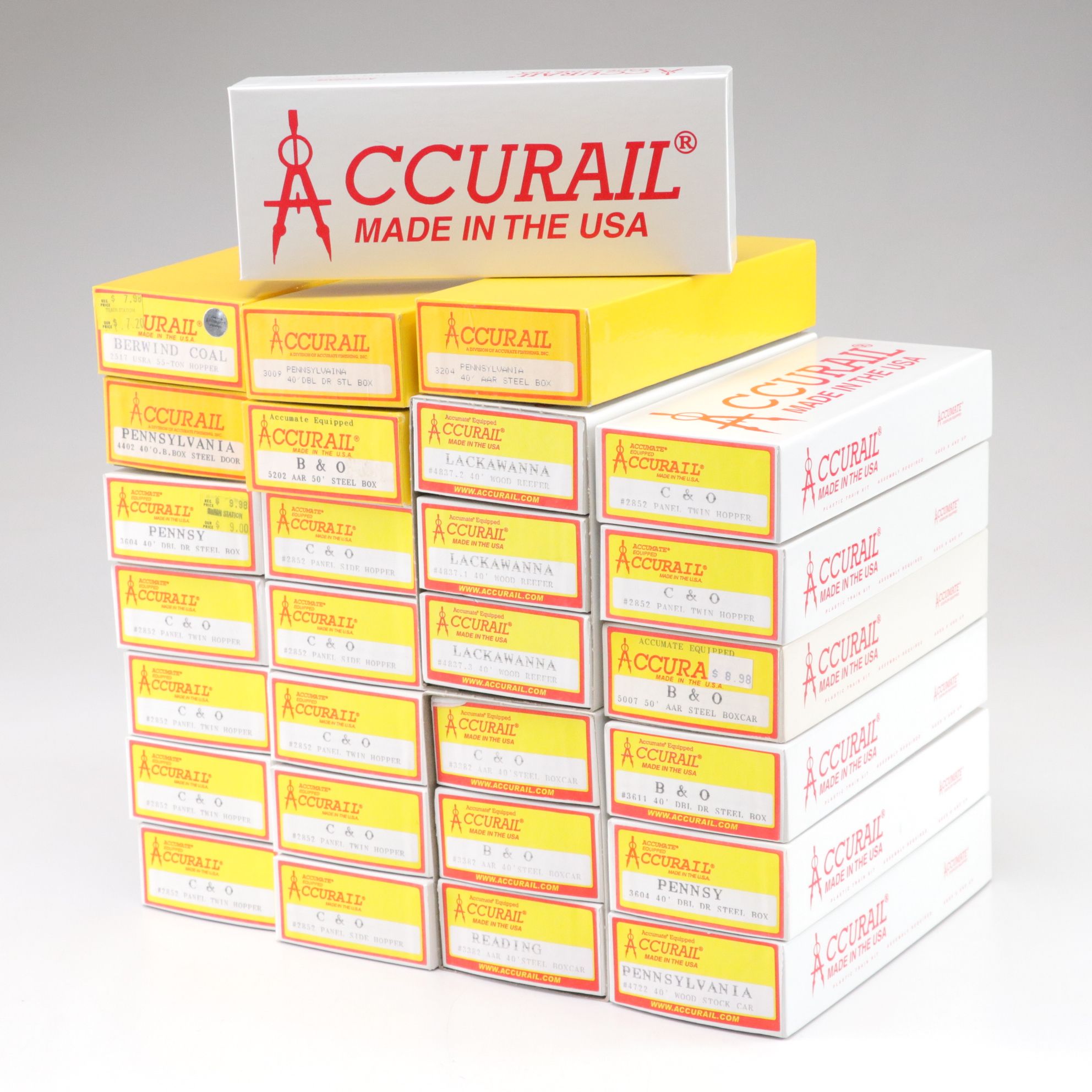 Accurail HO Scale Pennsylvania, Reading & Other Model Train Kits