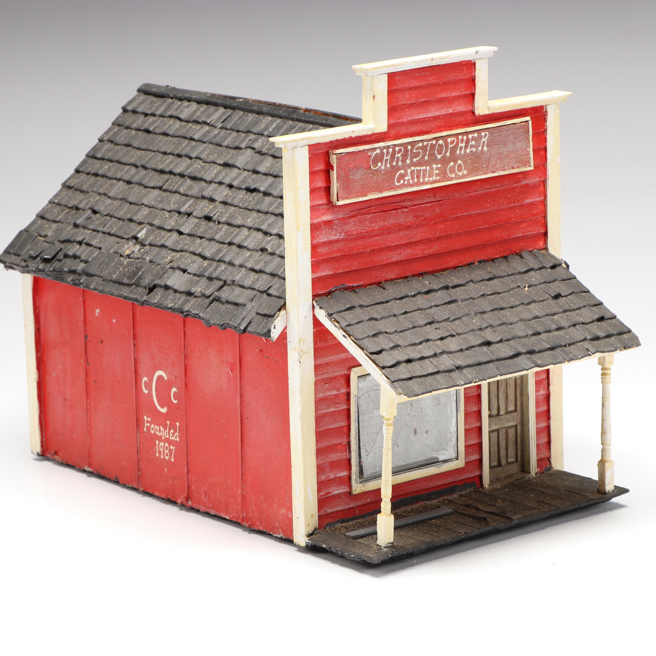 Handcrafted Wooden General Store, Lumber and More Train Track Buildings