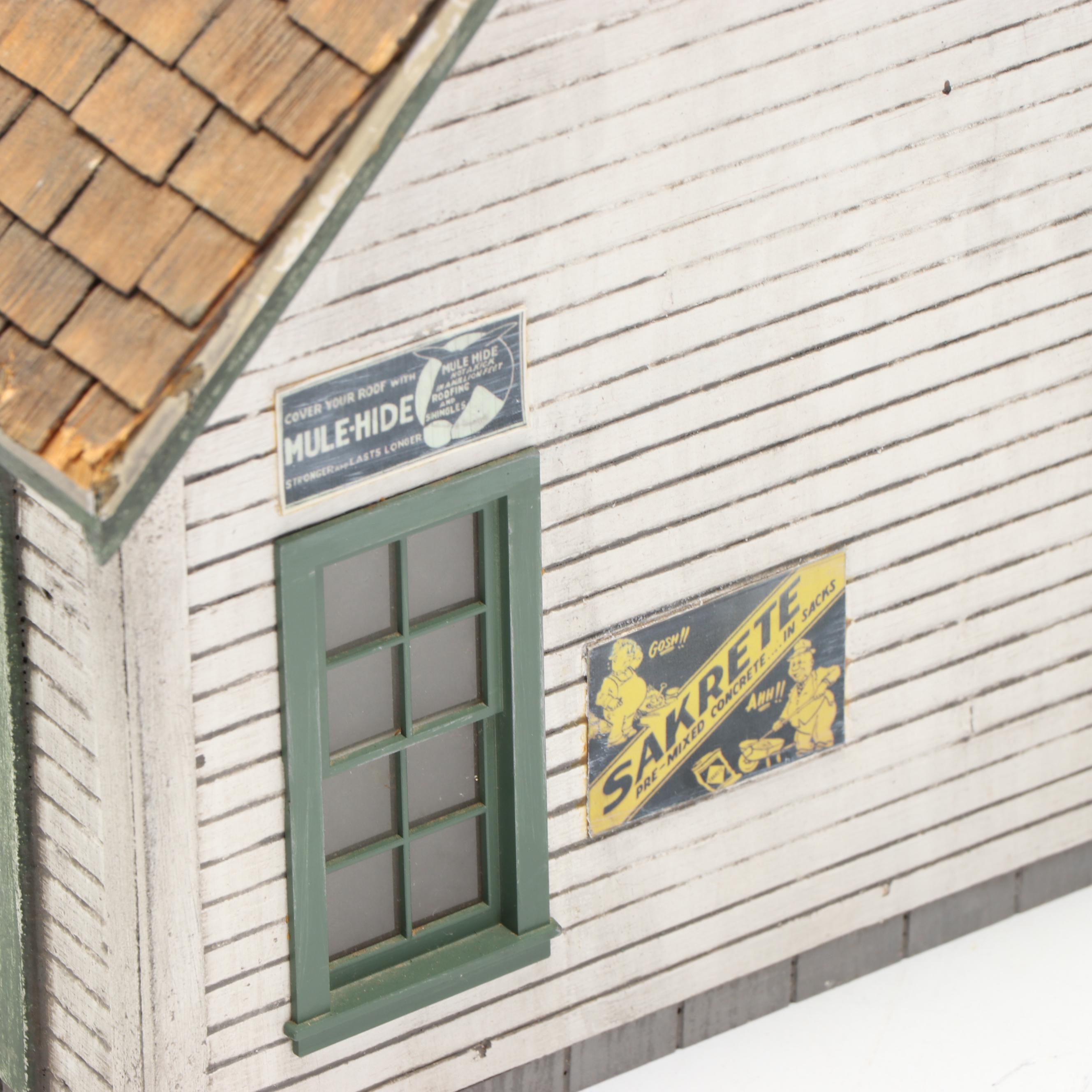 Handcrafted Wooden General Store, Lumber and More Train Track Buildings