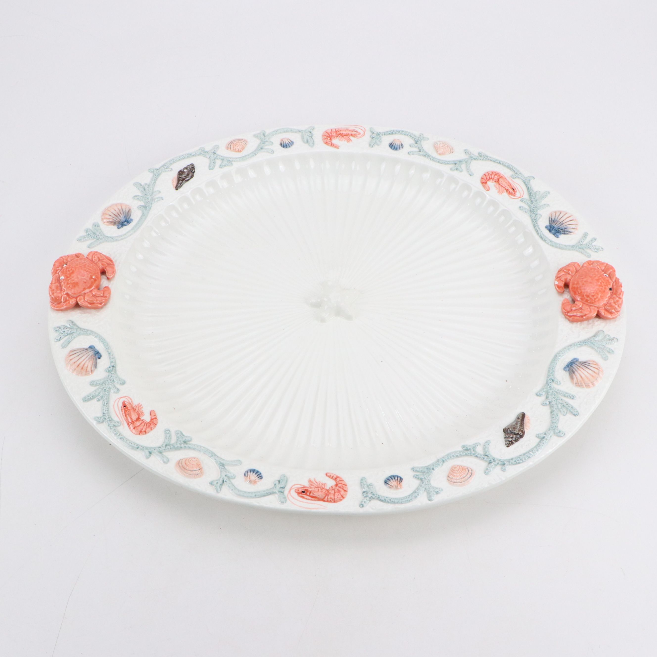 Bergschrund Crab Dip Bowl and Platter with Decorative Shell