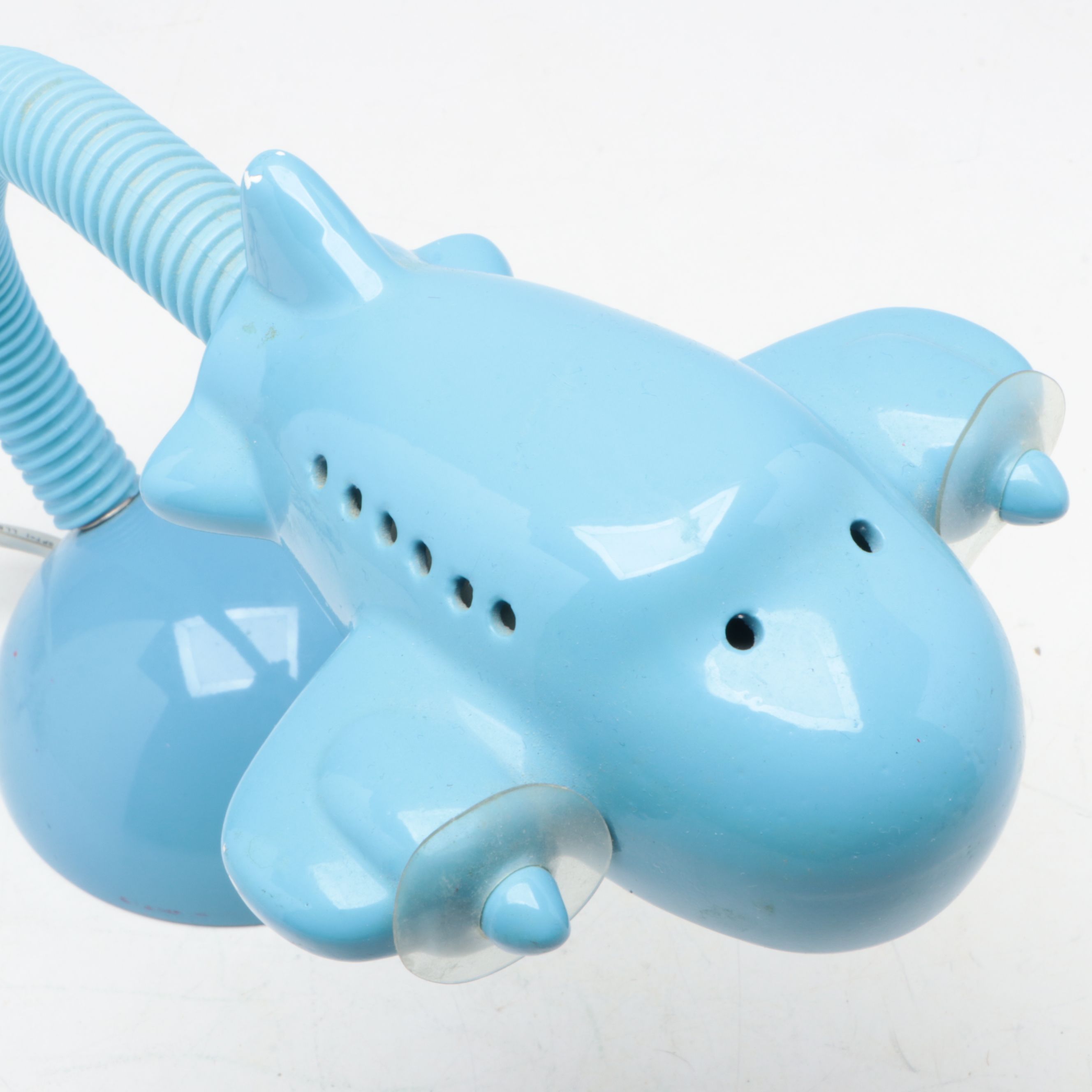 Airplane Desk Lamp with East Asian Ceramic Figurines, Mid to Late 20th Century