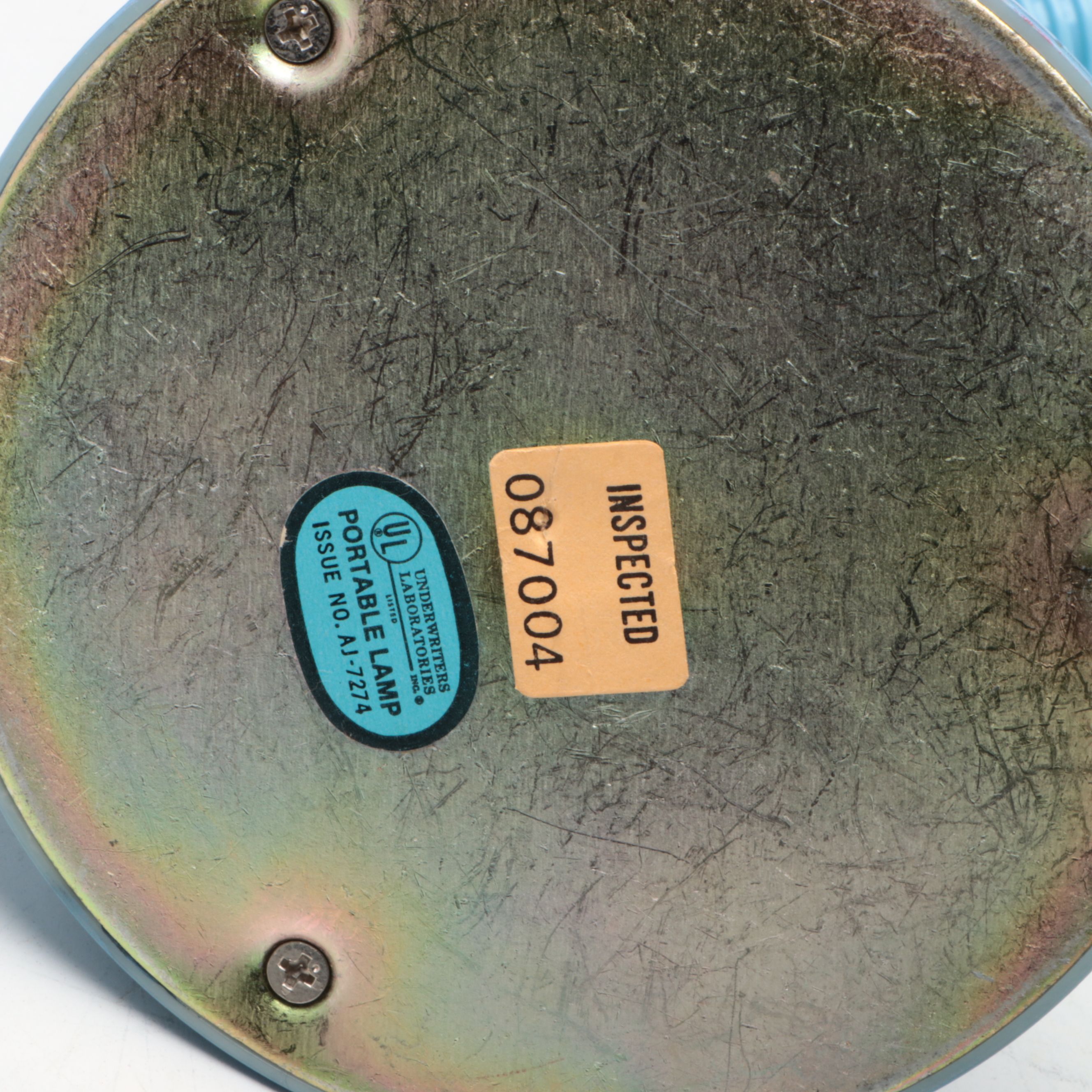 Airplane Desk Lamp with East Asian Ceramic Figurines, Mid to Late 20th Century