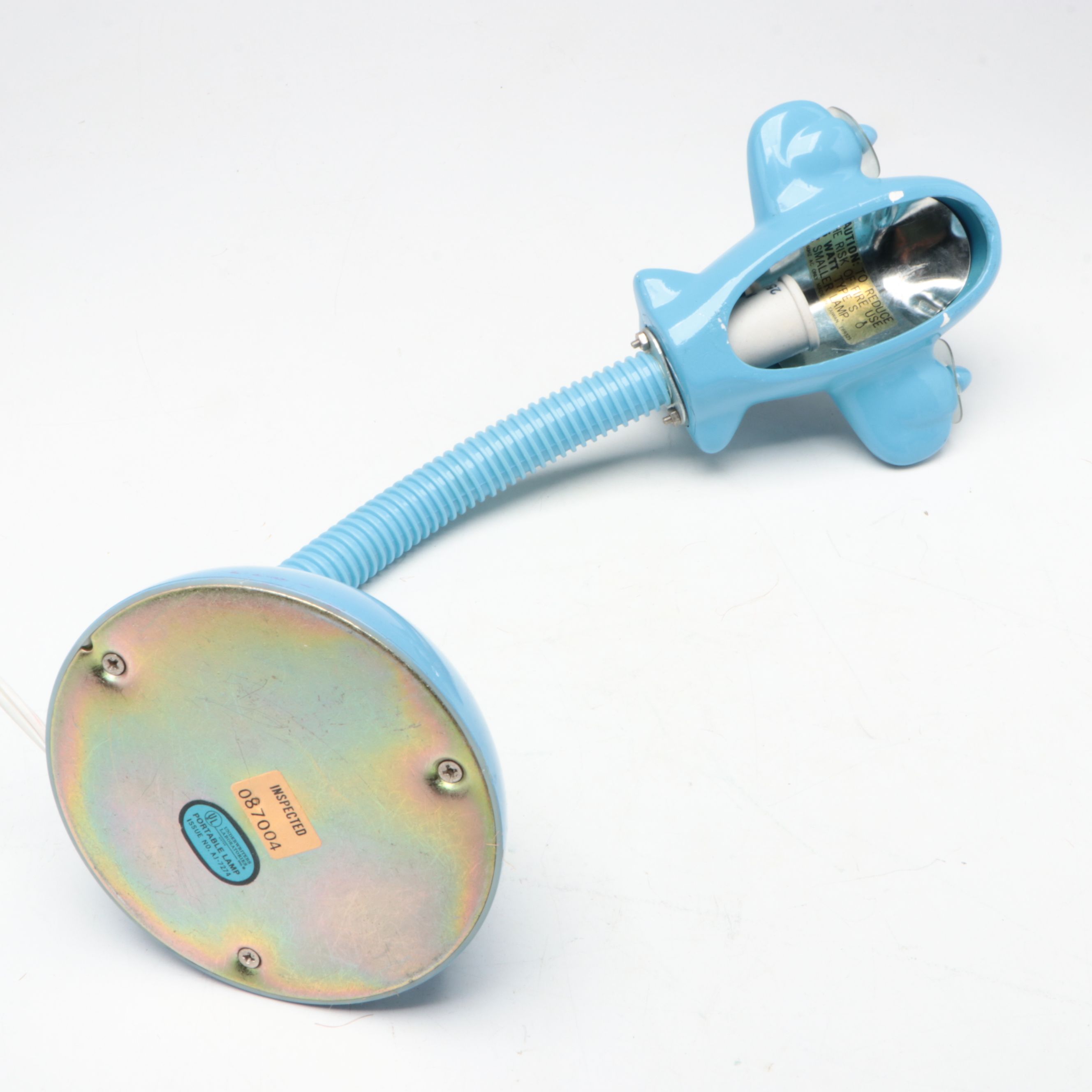 Airplane Desk Lamp with East Asian Ceramic Figurines, Mid to Late 20th Century